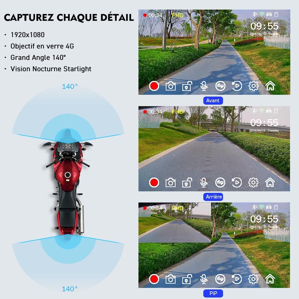Vsysto Moto Dashcam CS5 5.0" Touch Screen - immagine 4