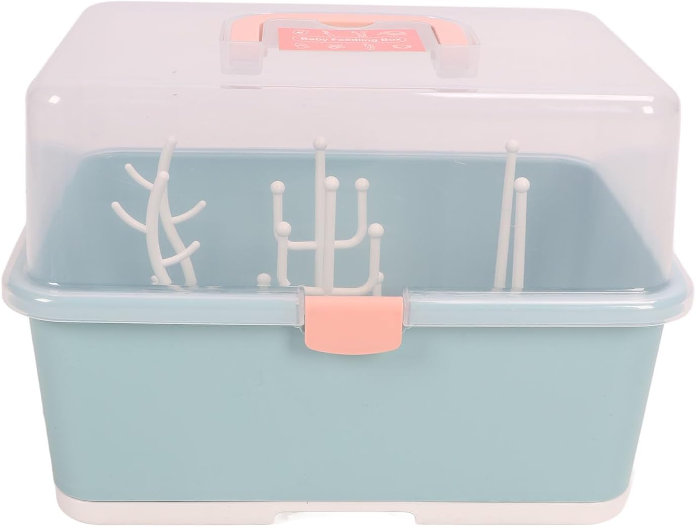 Organizer Scatola Immagazzinaggio Stendino Biberon, Verde Oliva - immagine 1