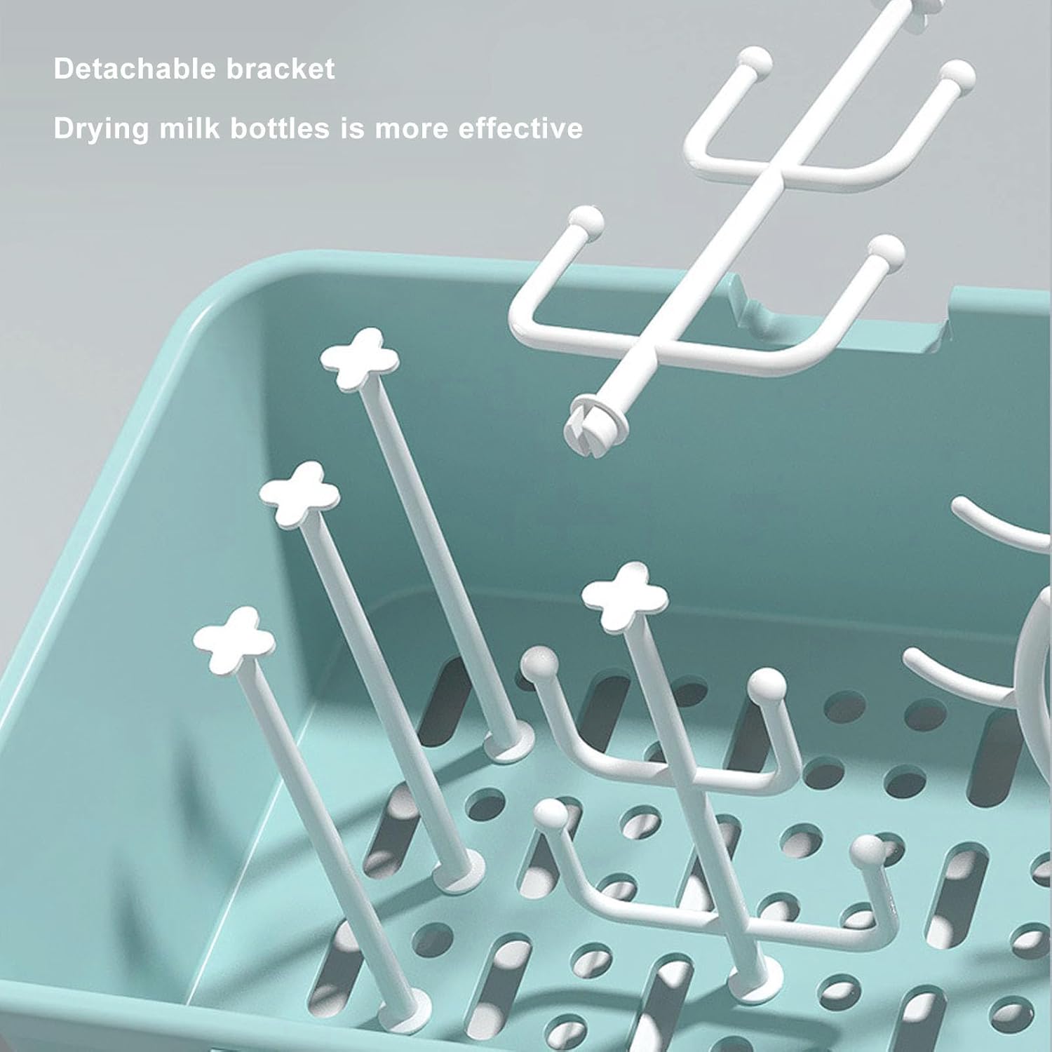 Organizer Scatola Immagazzinaggio Stendino Biberon, Verde Oliva - immagine 4