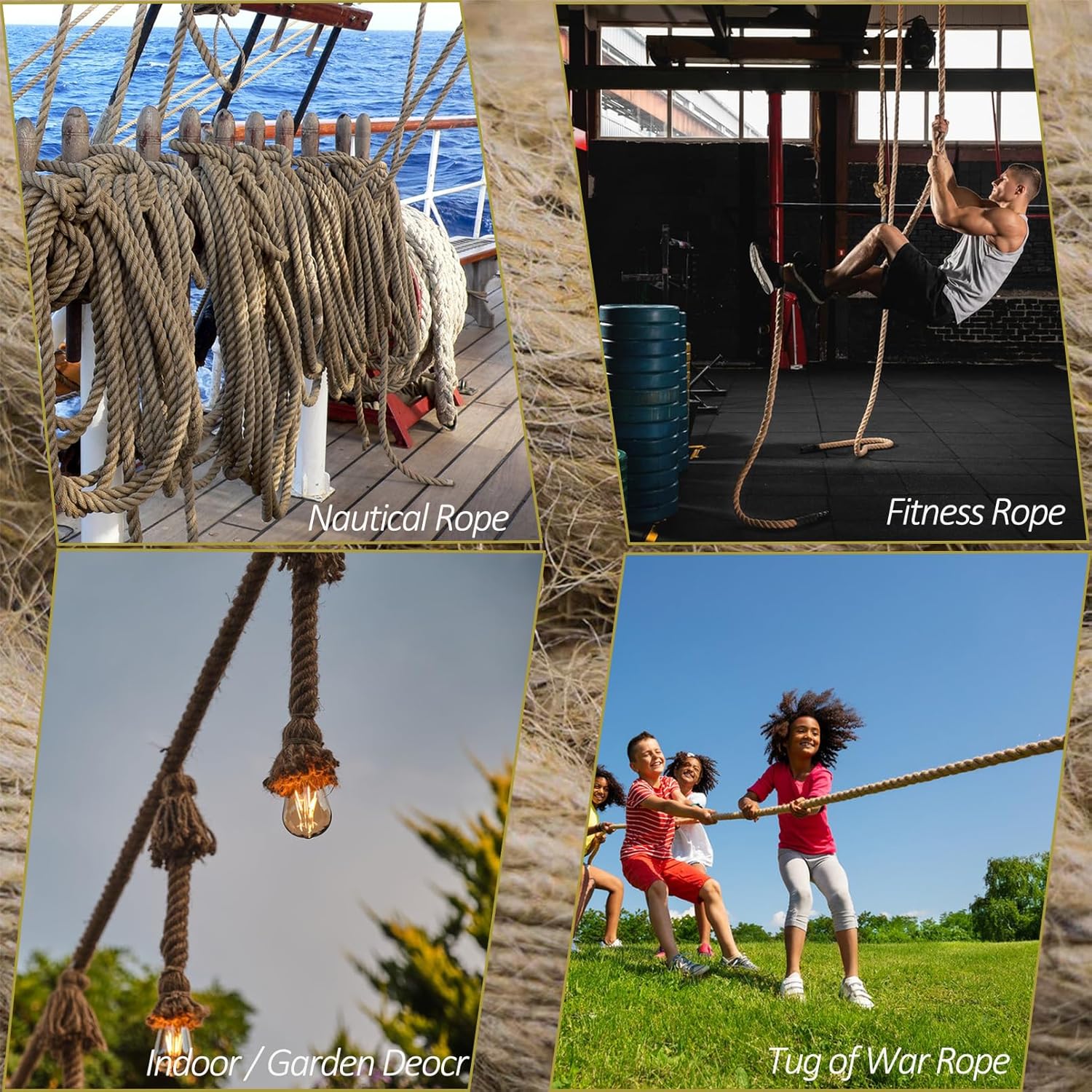 Aoneky Corda Juta Naturale 8M 50mm - immagine 6