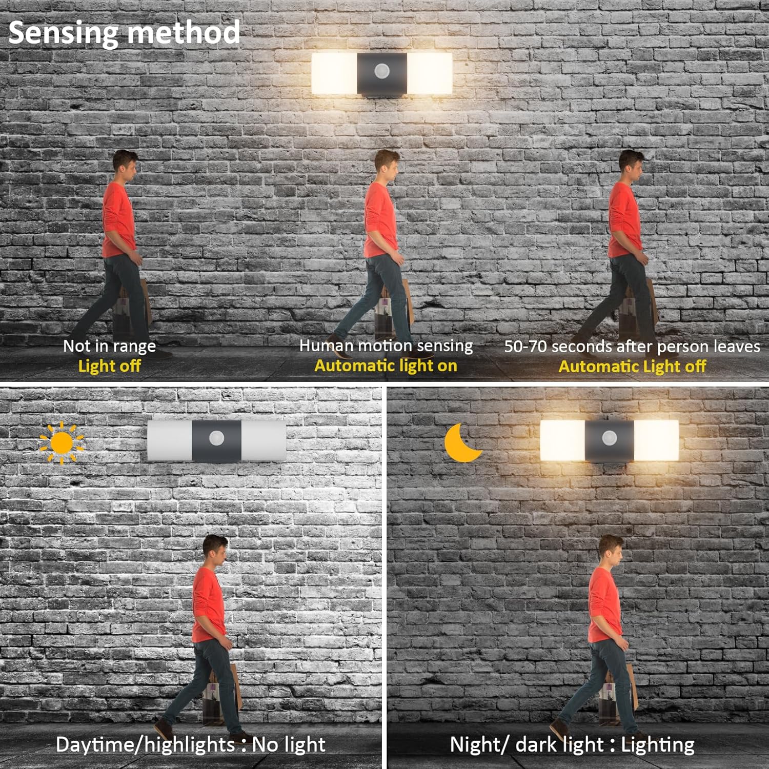 Klighten Applique da Parete E27 Esterno/Interno, Antracite - immagine 4