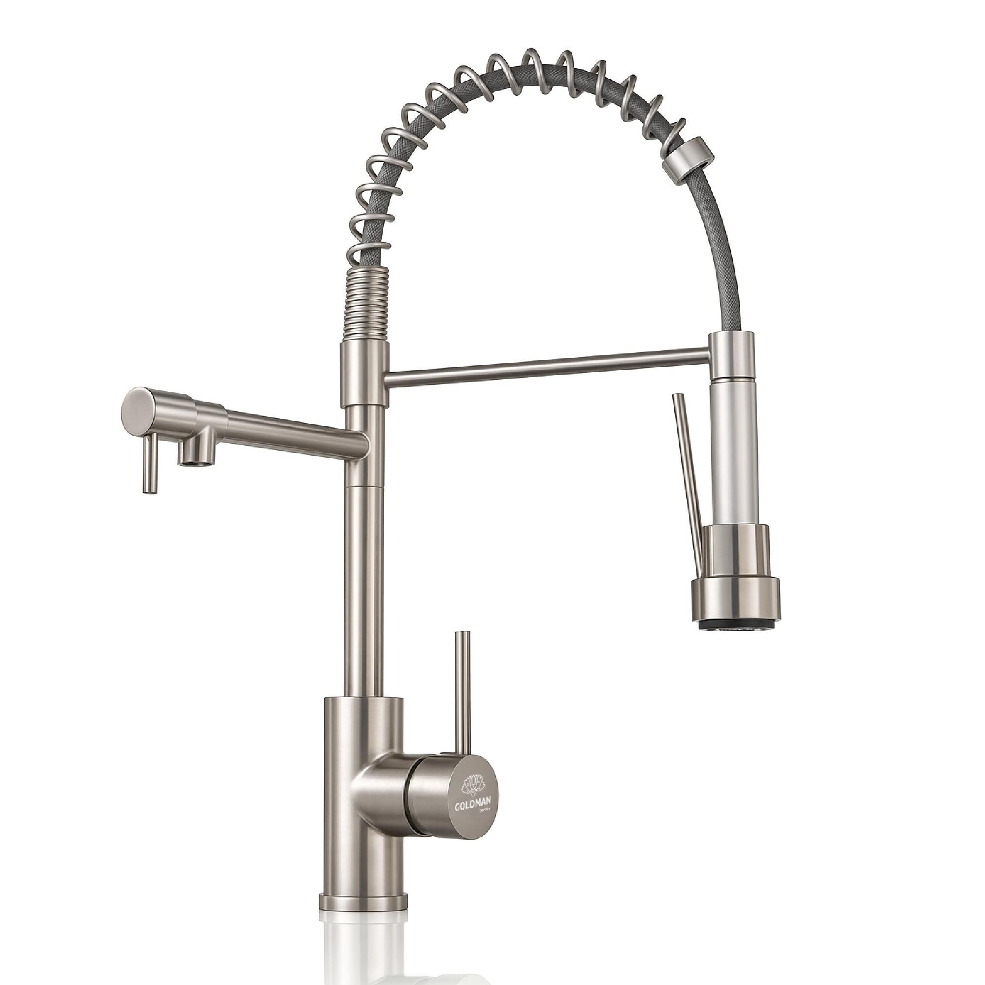 Rubinetto Monocomando Cucina Estraibile Acciaio Inox