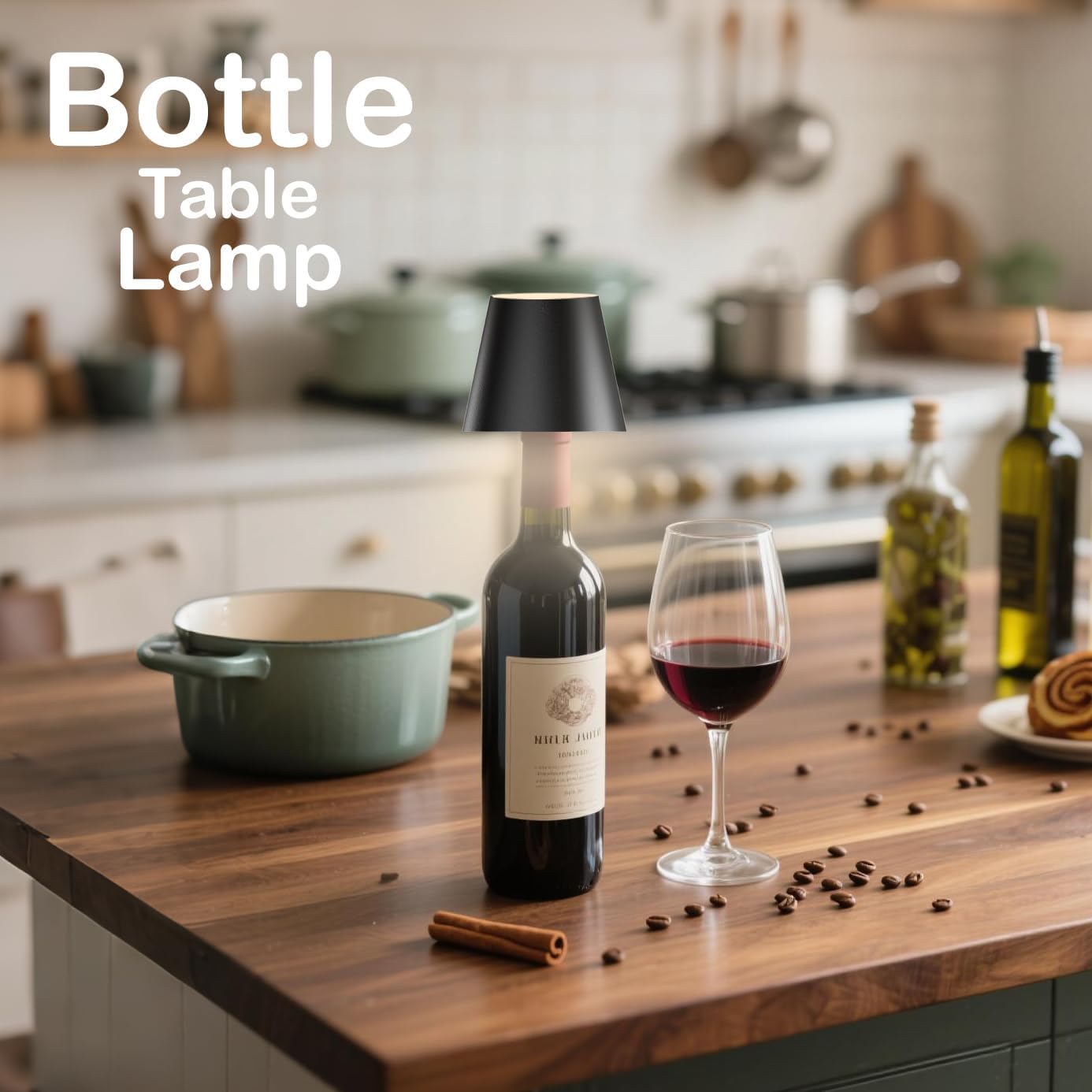 MU LIN Lampada Bottiglia Ricaricabile Touch - immagine 2