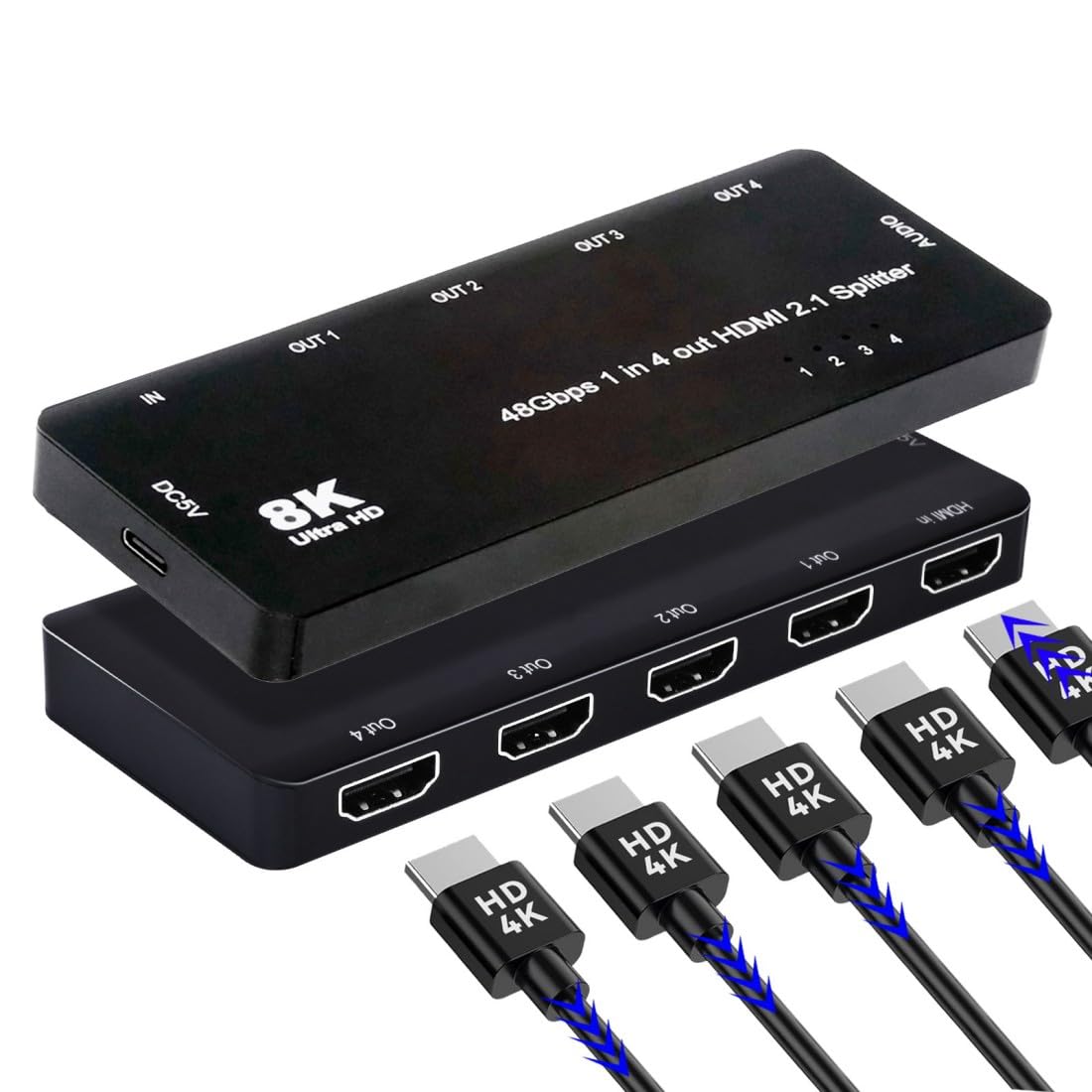 Chenyang Splitter HDMI 2.1 a 4 Porte 8K@60Hz
