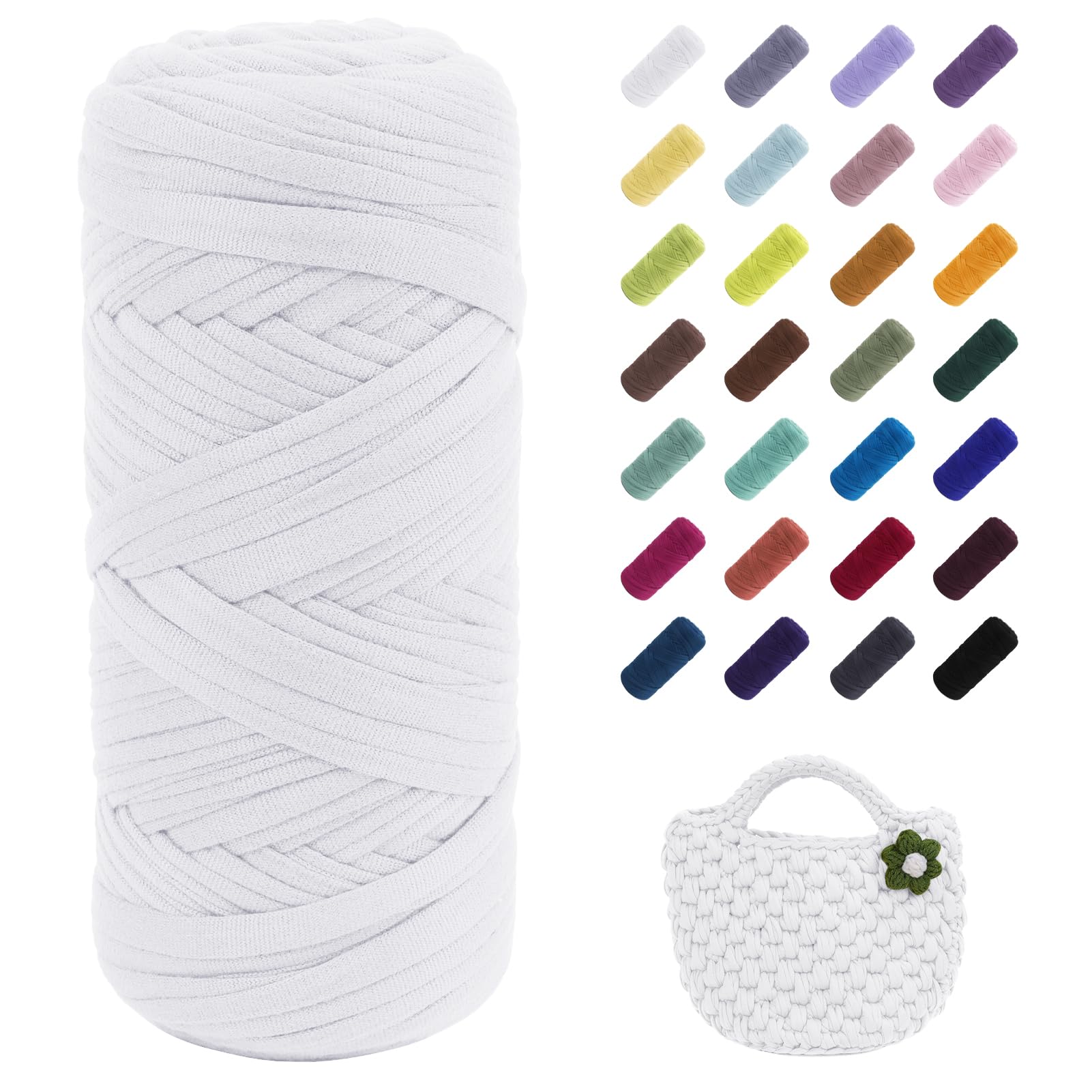 Uiopa Fettuccia per Borse a Uncinetto 200g, Bianco Crema