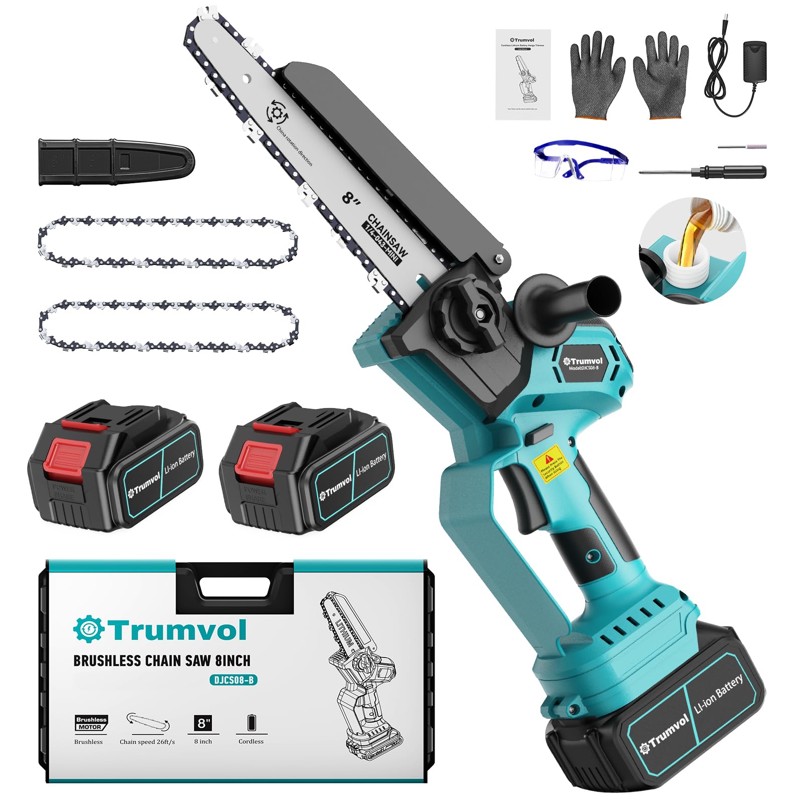 Mini Motosega Elettrica a Batteria 8" 1200W