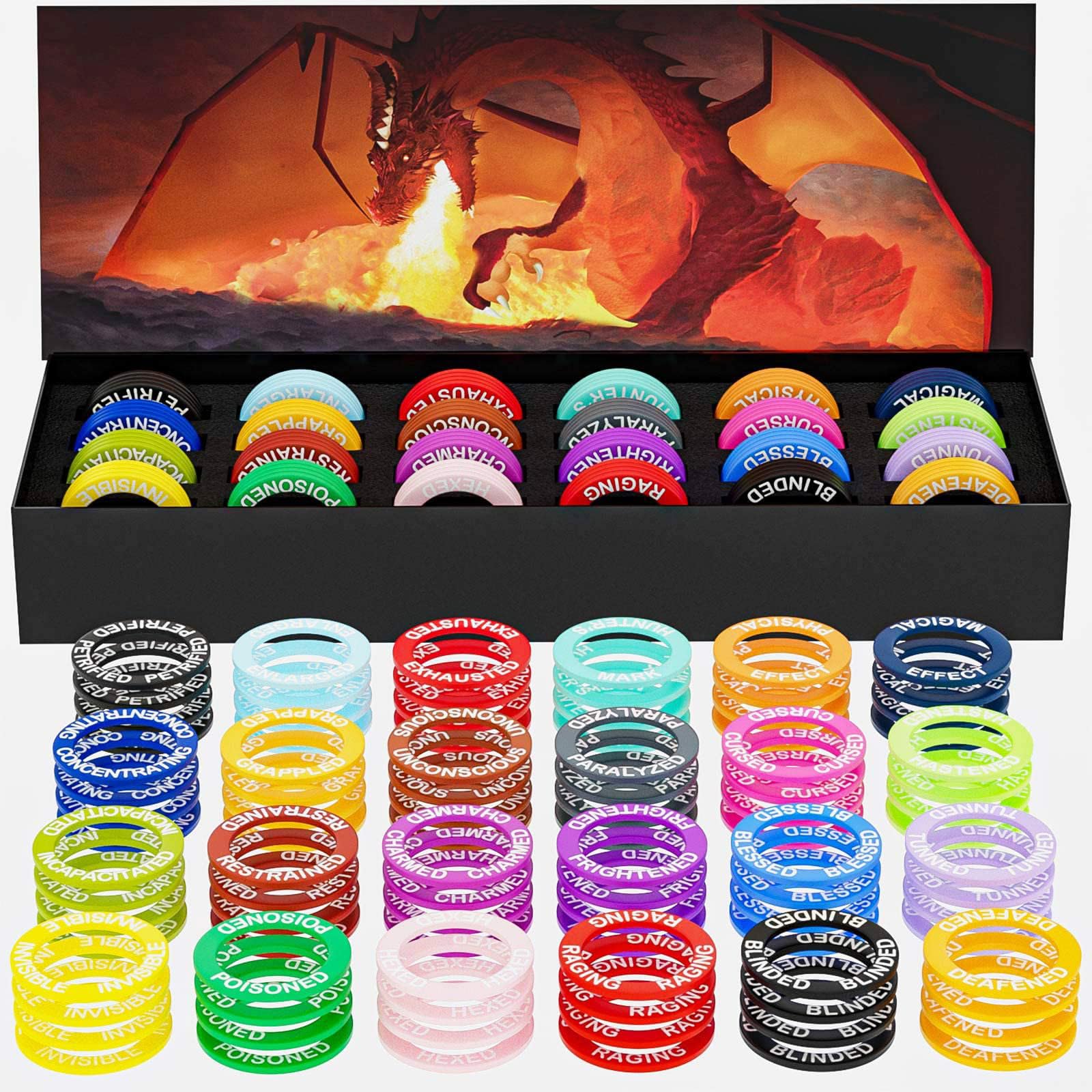Nphki DND Figure Condition Rings - 96 Anelli di Stato | Velz