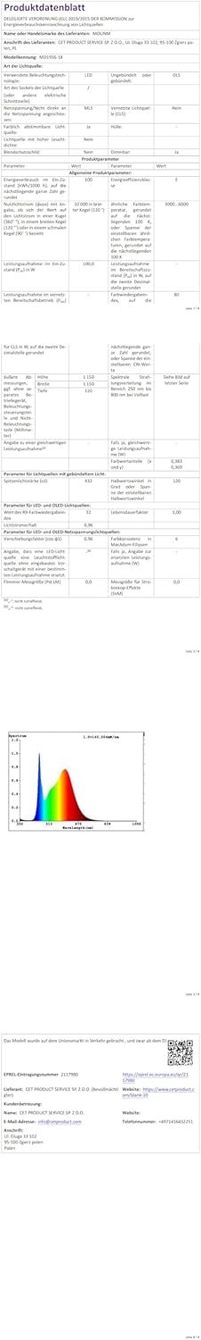 Plafoniera LED Soffitto Dimmerabile 100W, Nera - immagine 10