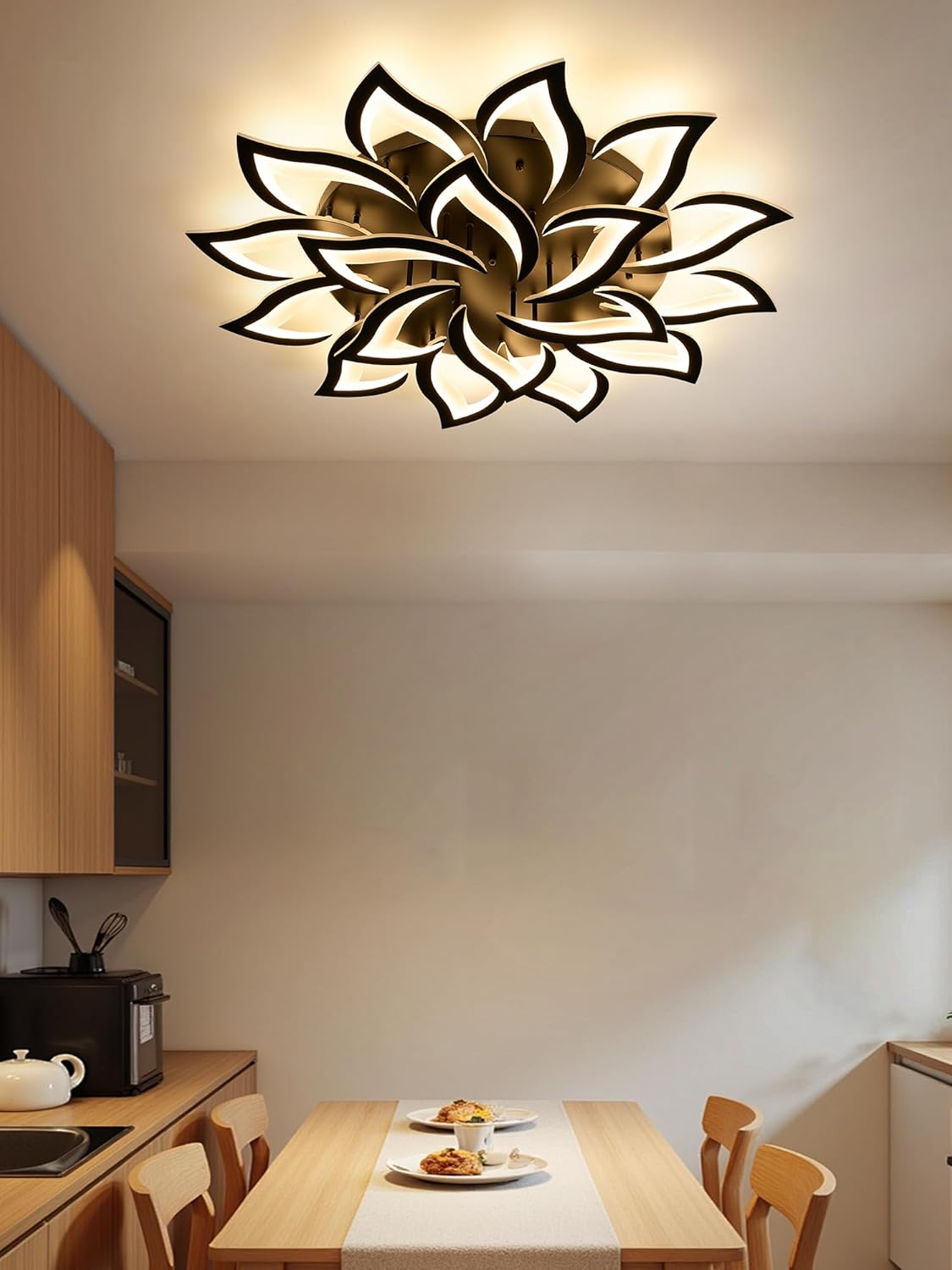 Plafoniera LED Soffitto Dimmerabile 100W, Nera - immagine 4