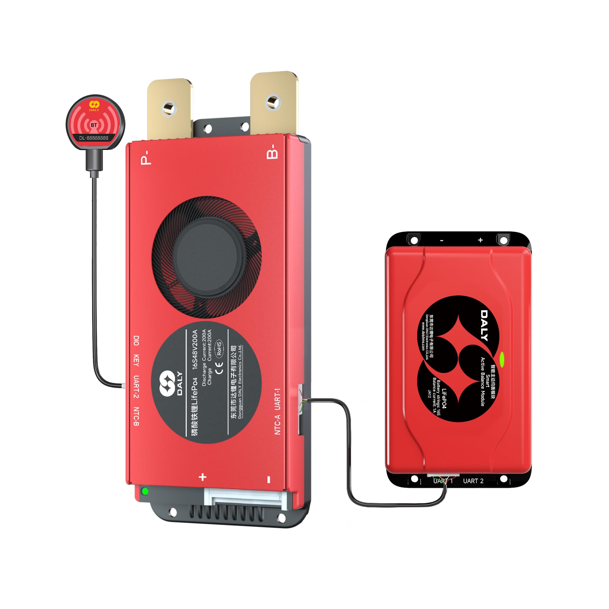 Daly BMS 48V 16S 200A Balance con Bluetooth