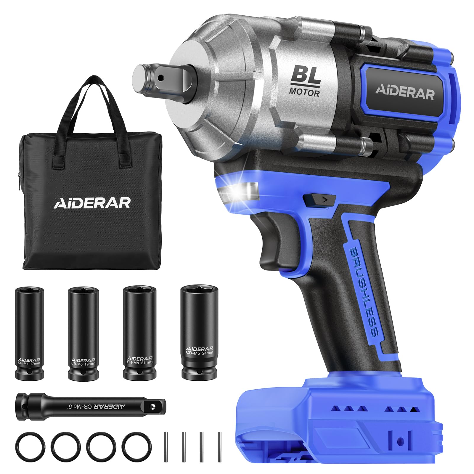 Aiderar Avvitatore a Impulsi 18V 1500Nm 1/2"