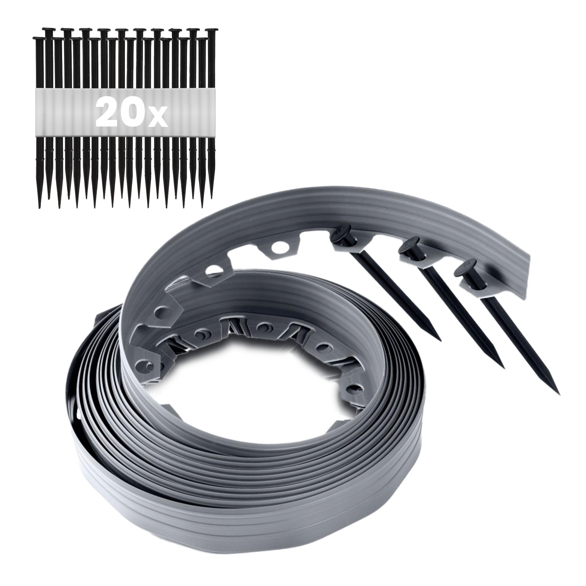 Gardenix Bordo Flessibile per Prato in Plastica 10m