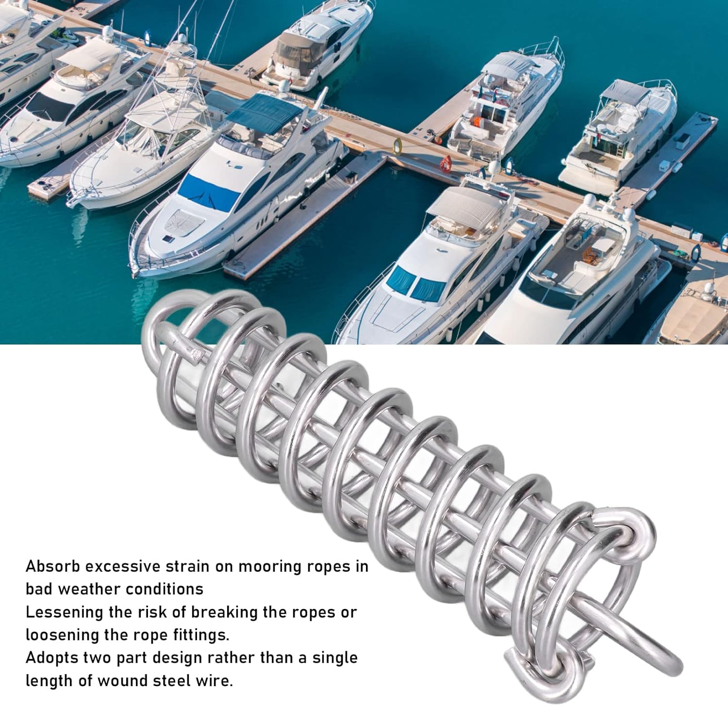 Molle di Ormeggio per Barche in Acciaio 11x405mm - immagine 3