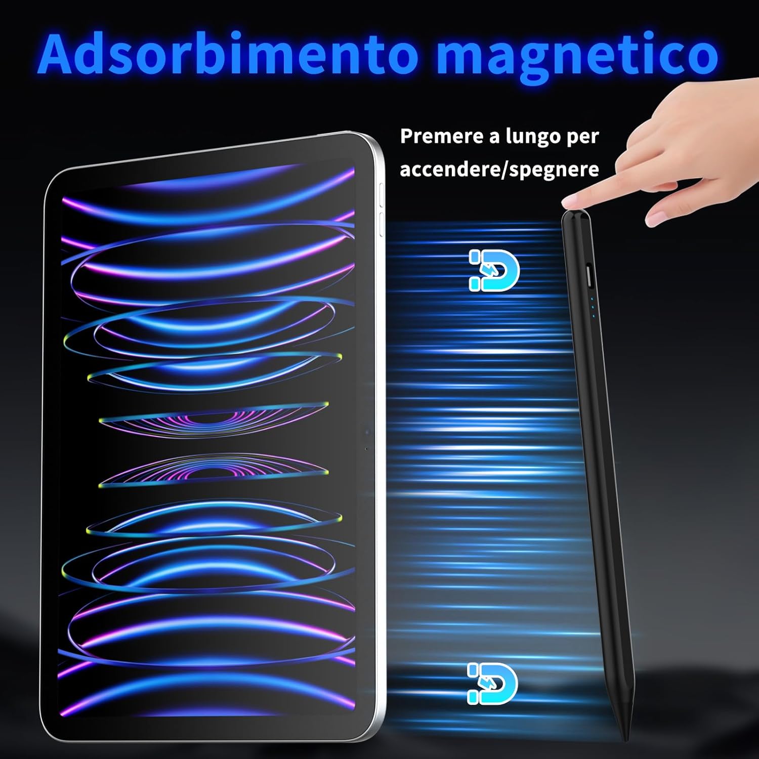 Penna per Apple iPad 2018-2025, Nera - immagine 4