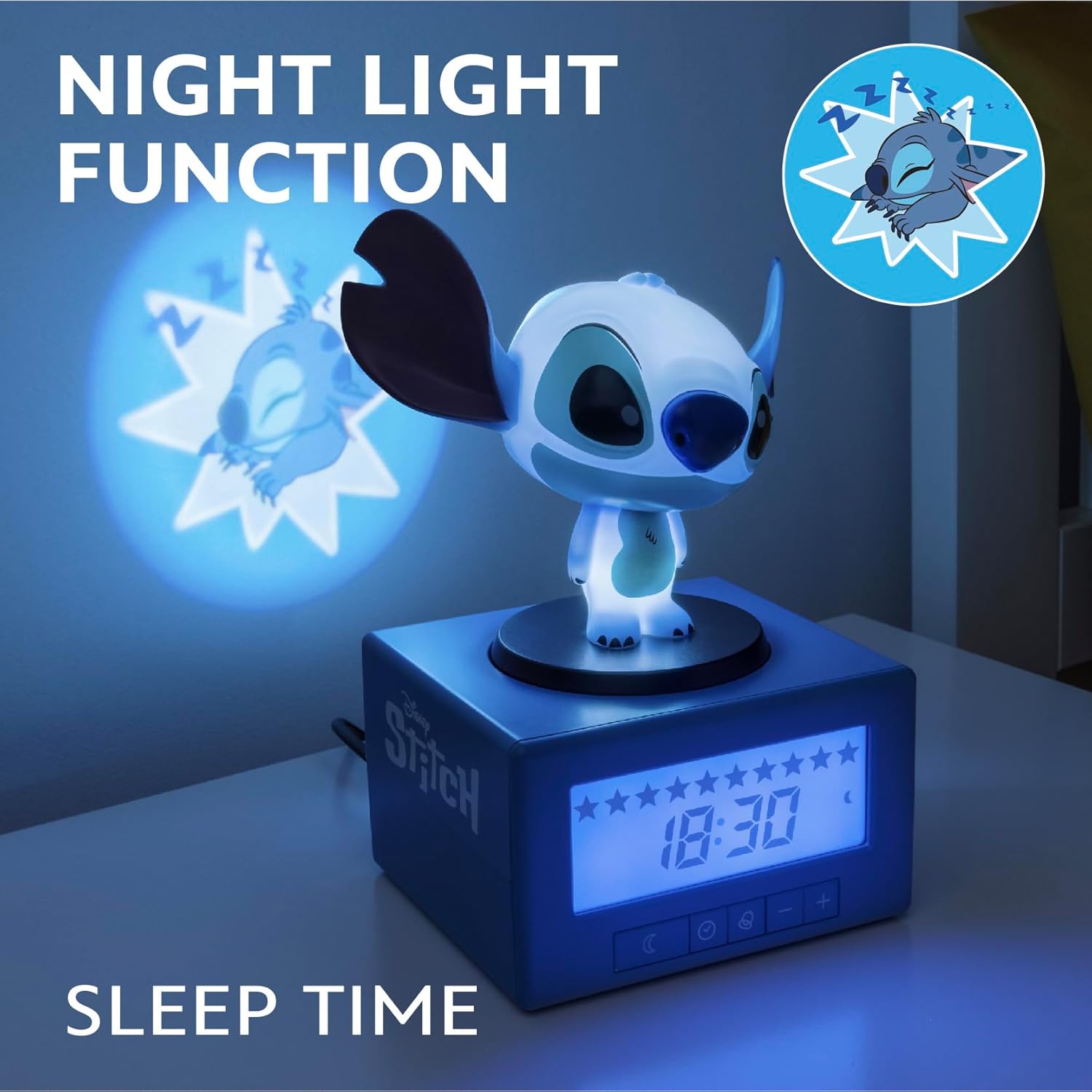 Stitch Paladone Sleep Training Sveglia, Multi, Taglia Unica - immagine 3