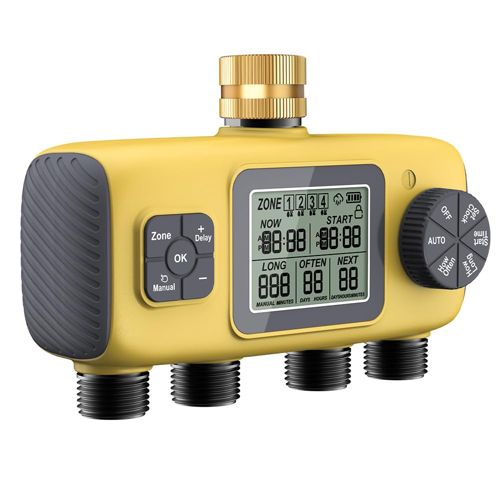 Centralina Irrigazione 4 Zone IPX5 con Programmatore Digitale