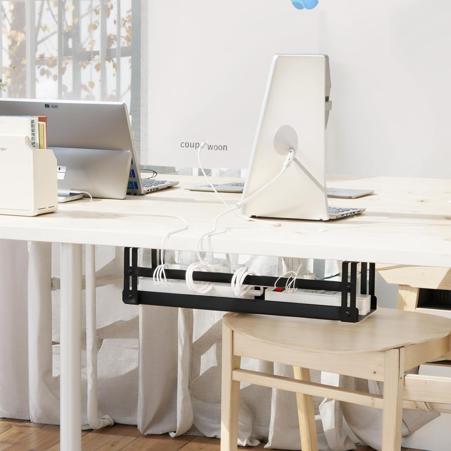 Pavstine Porta Cavi Scrivania 2 Pezzi - immagine 2