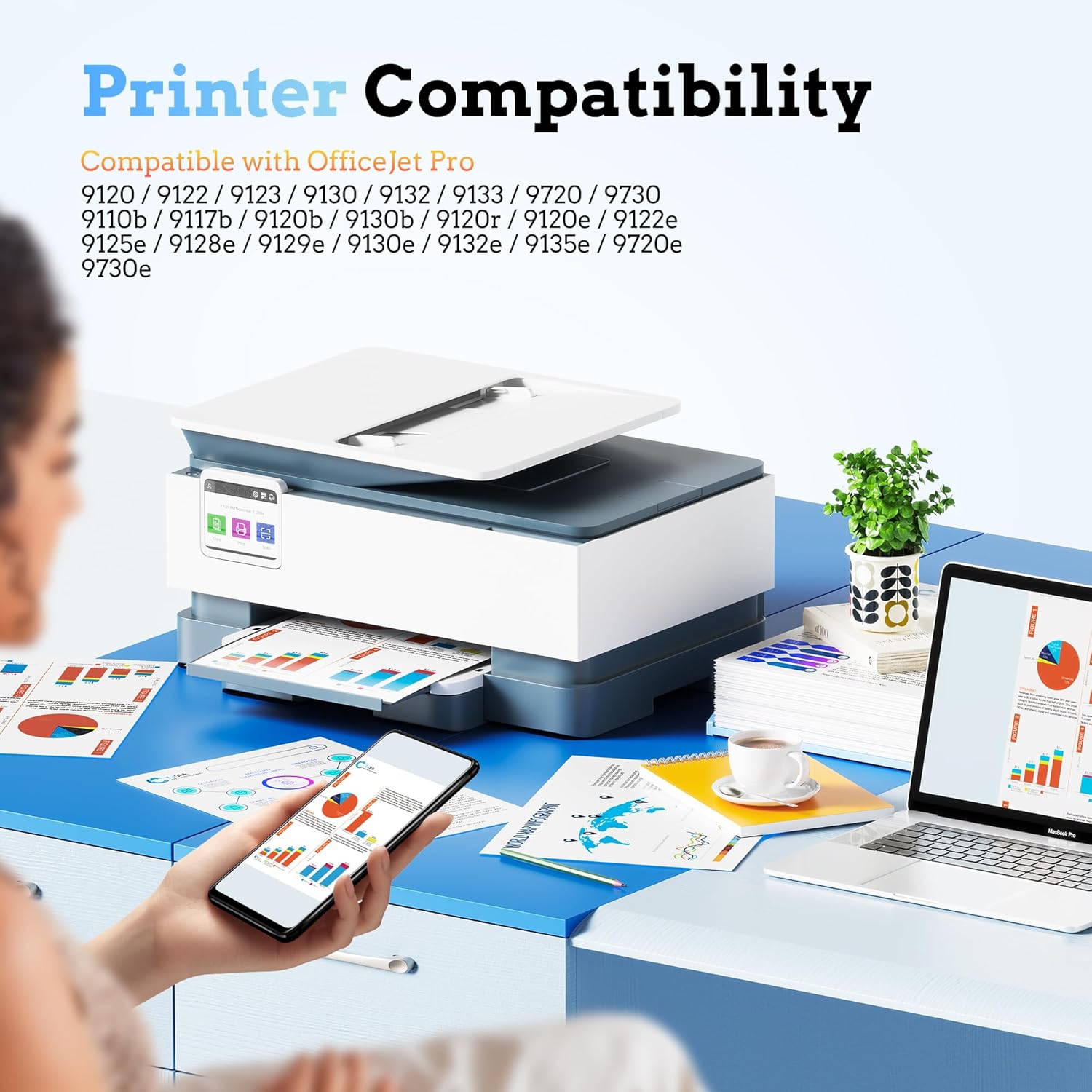 Lxtek 937 Cartucce Compatibili HP 937 XL (4 pezzi) - immagine 2