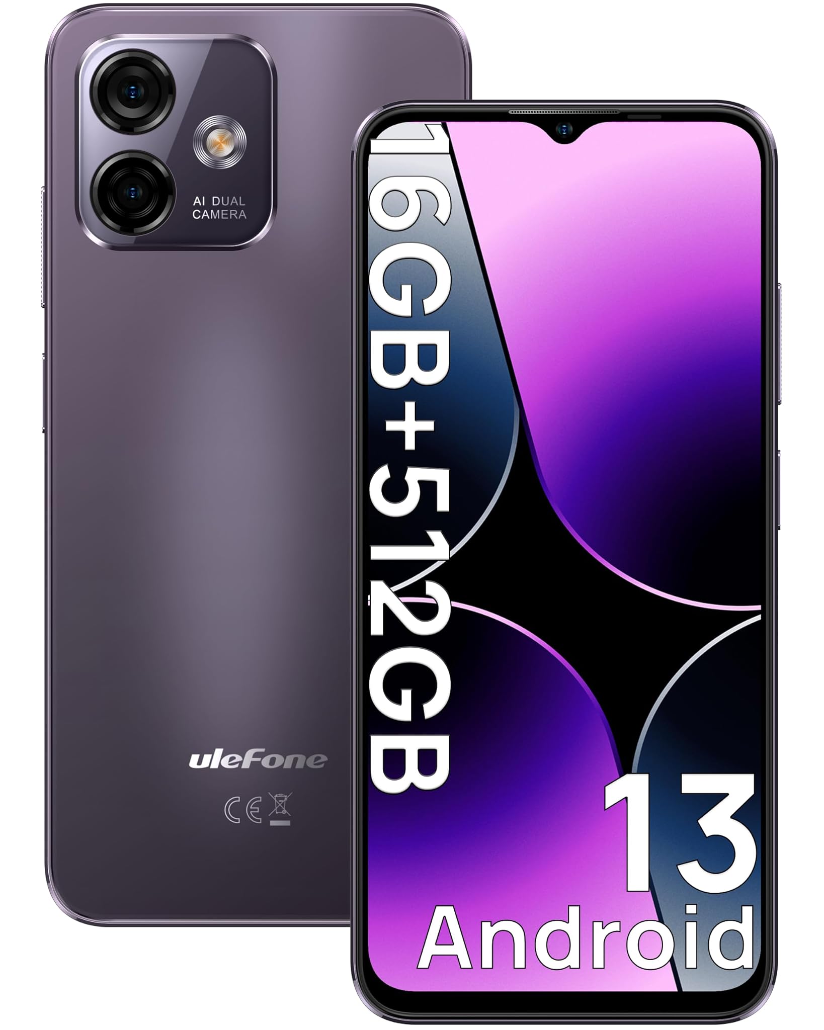 Ulefone Note 16 Pro - Smartphone Android 13 16GB RAM+512GB ROM