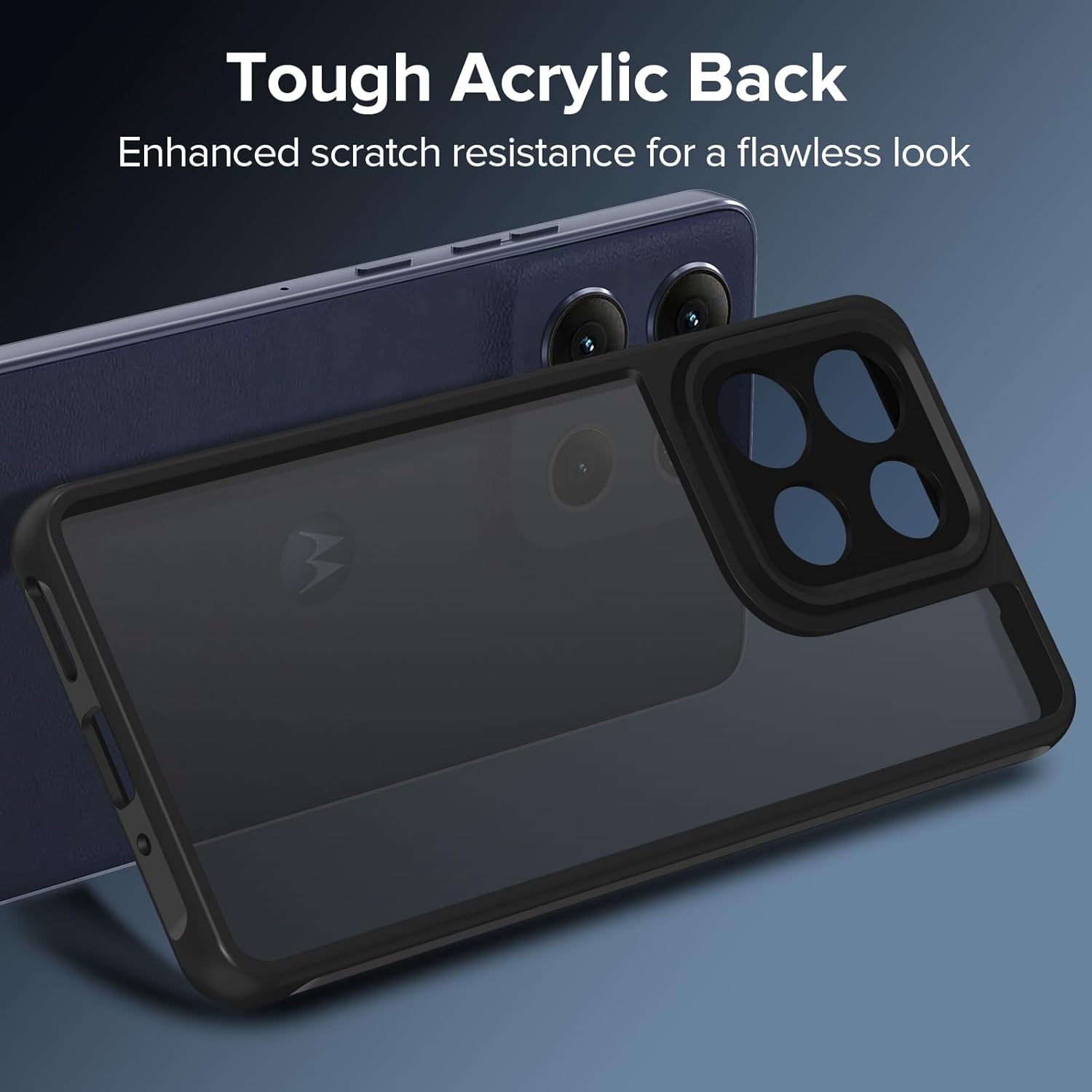 Ivoler Cover Opaca Motorola Moto G86 5G - Nero - immagine 7