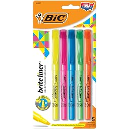 BIC Brite Liner Evidenziatori Fluorescenti Pkg assortiti 5 Colori Velz