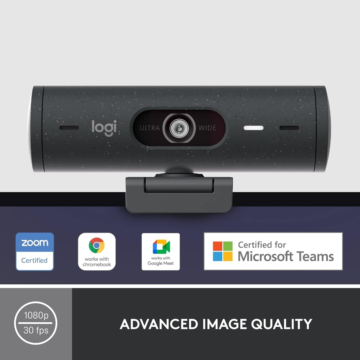 Logitech Brio 500 - Webcam Full HD, Grafite - immagine 2