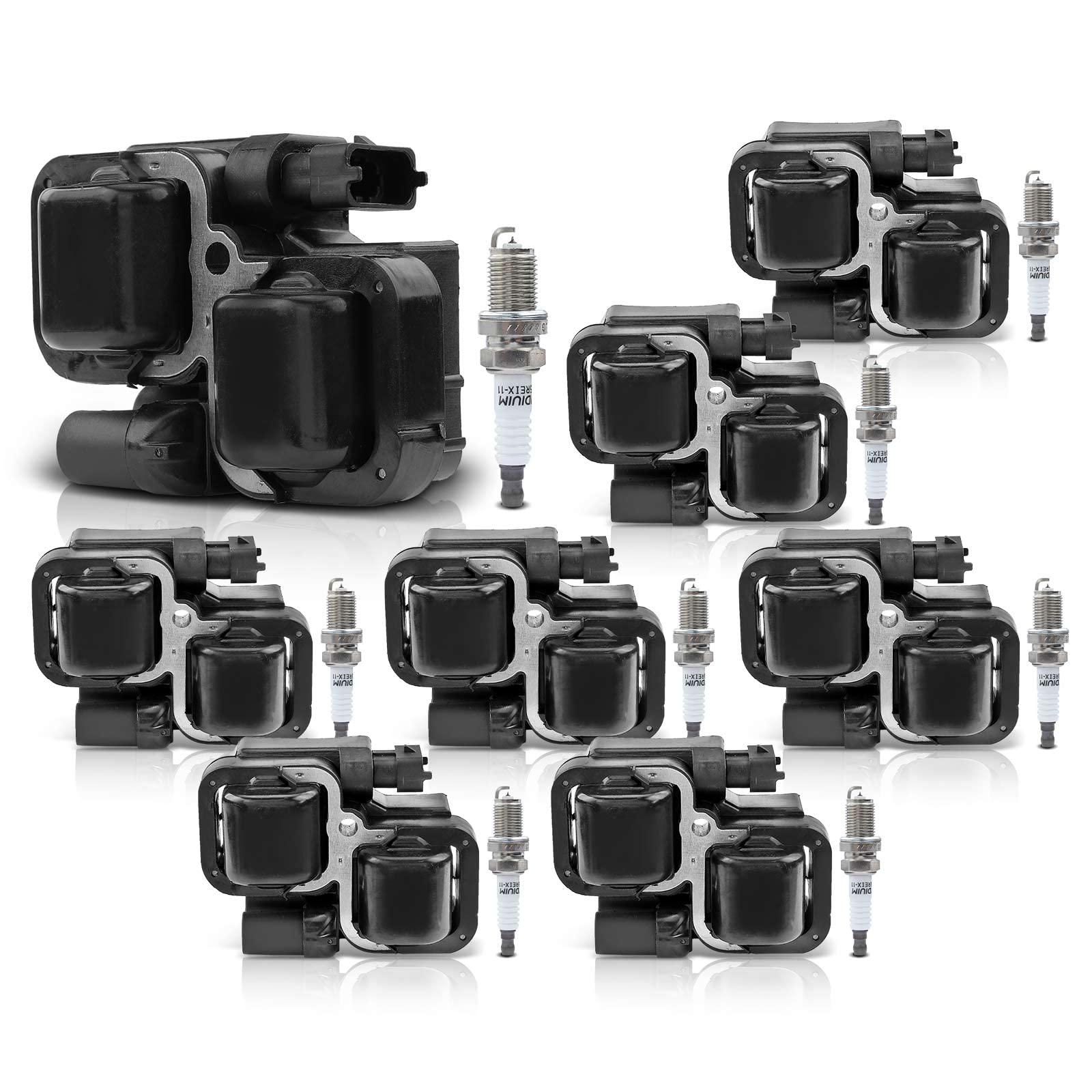 Frankberg 8 Bobine Accensione + Candele Compatibili Mercedes