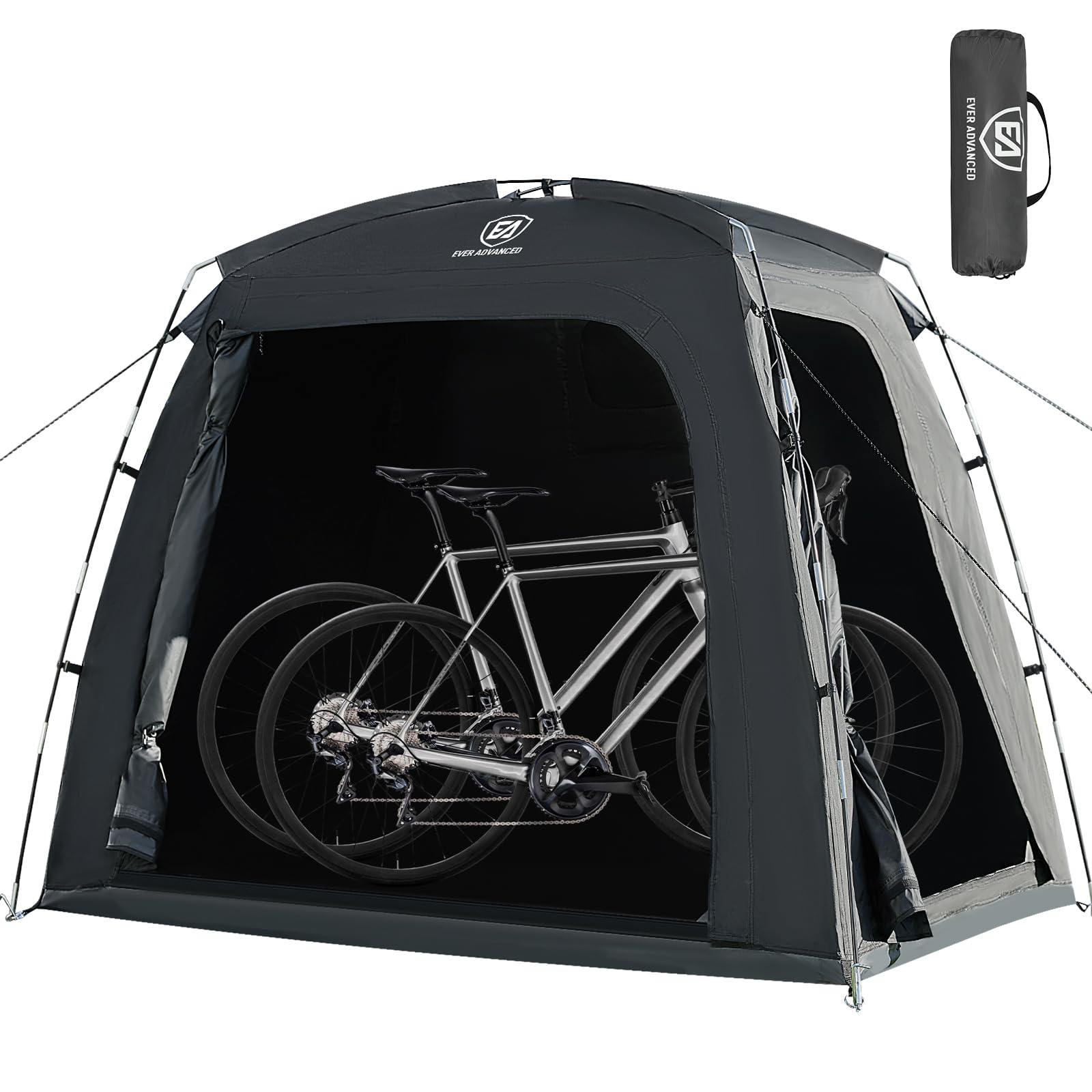EVER ADVANCED Tenda per bicicletta per 2-3 biciclette, colore: Nero