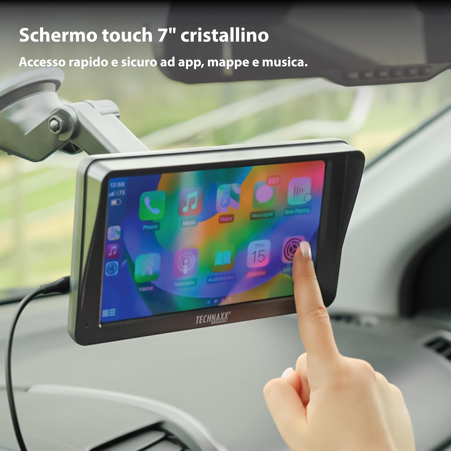 Technaxx TX-320 - Display 7” Wireless Car Play & Android Auto - immagine 4