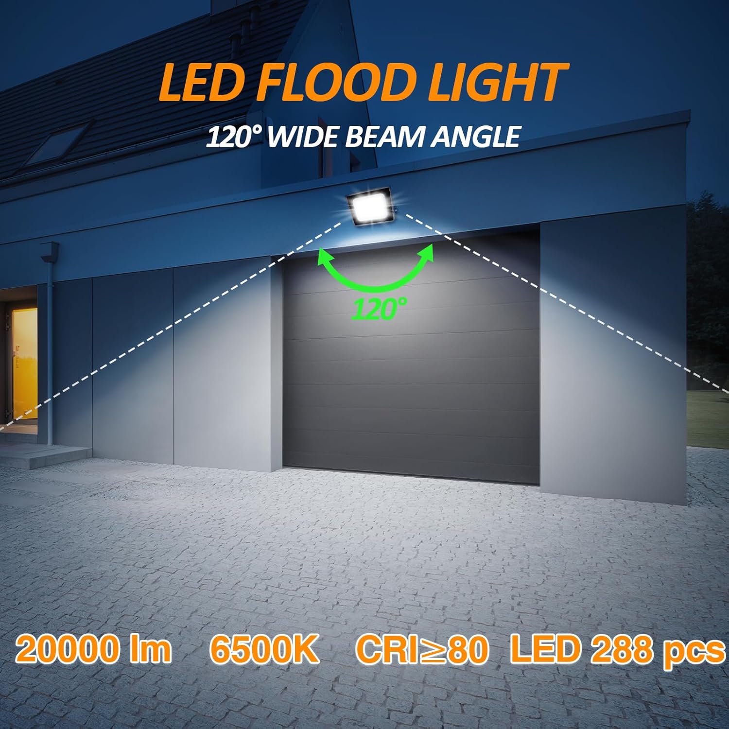 Hooled Faretto LED da Esterno 200W 6500K (2 Pezzi) - immagine 2