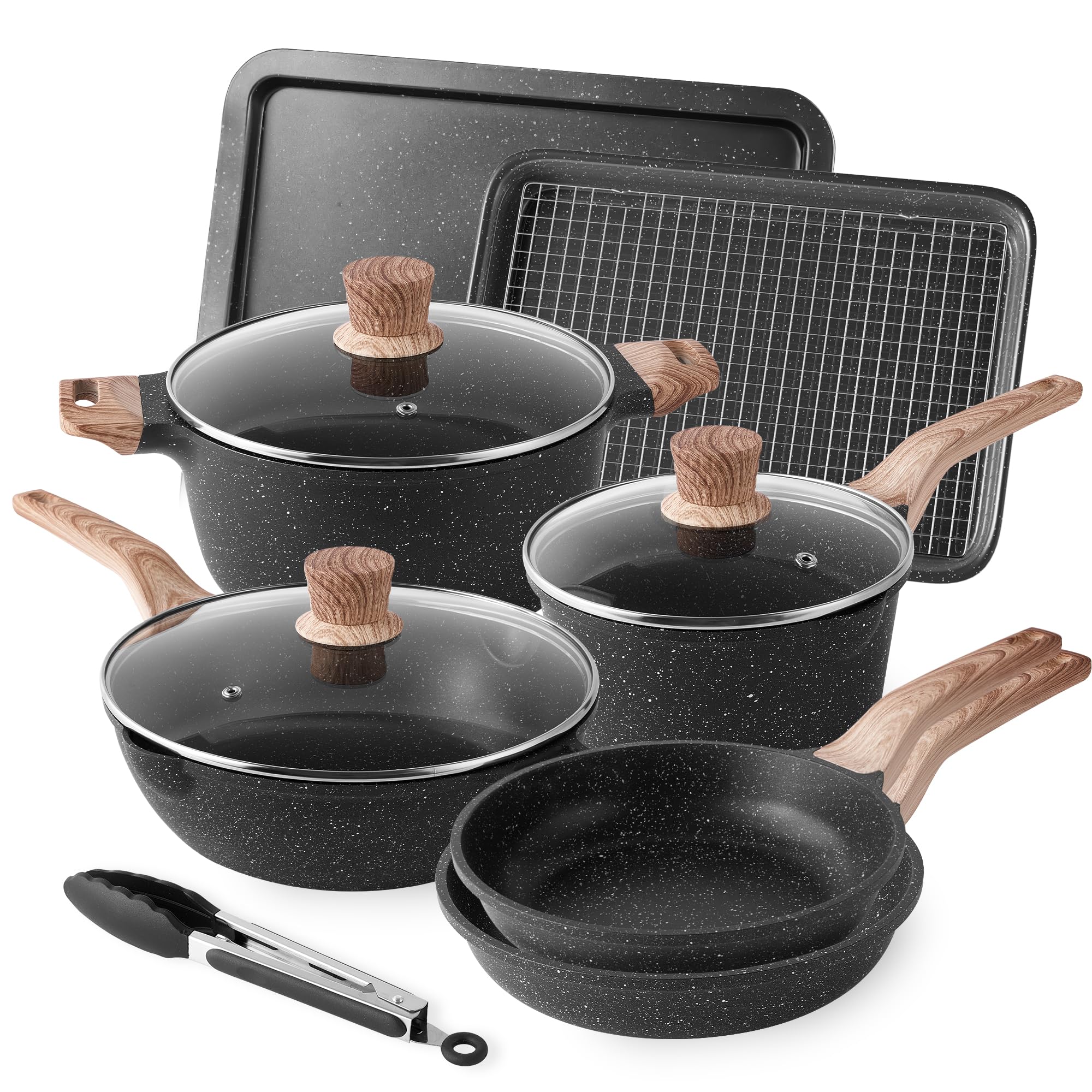 Riovarm Set Pentole e Padelle Induzione Antiaderente