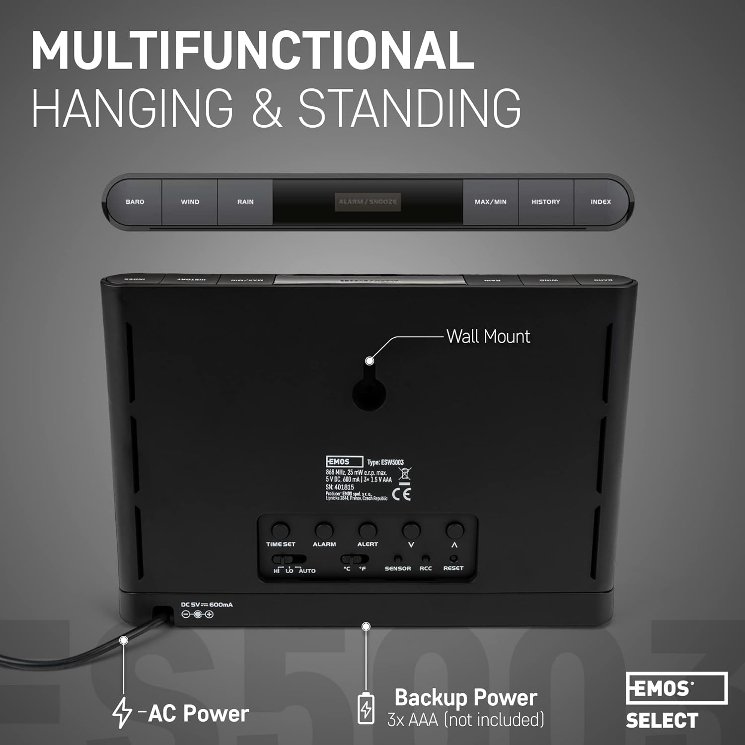 Emos Stazione Meteo Wireless con Anemometro e Pluviometro - immagine 8