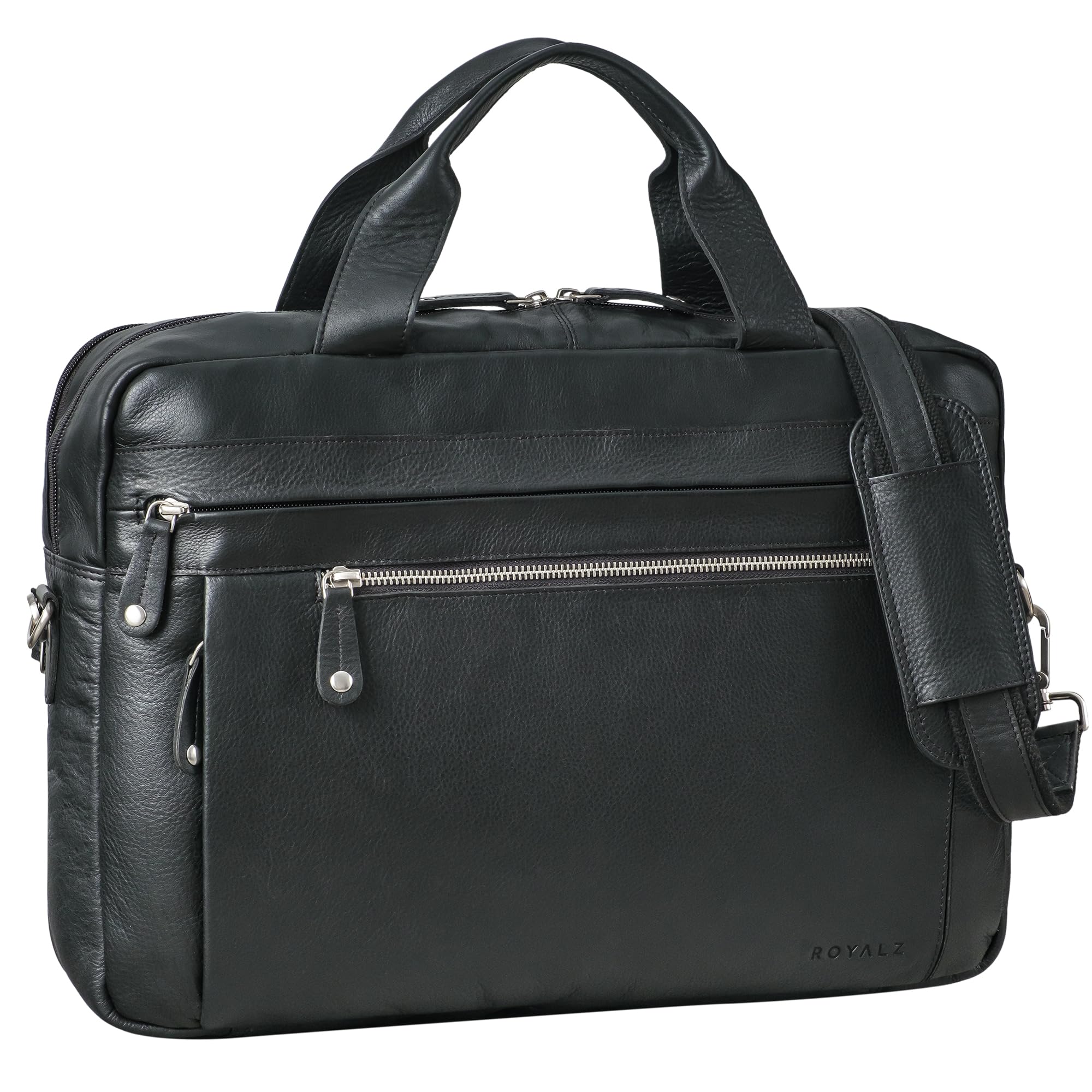 ROYALZ 'Boston' Borsa a Tracolla Grande in Pelle