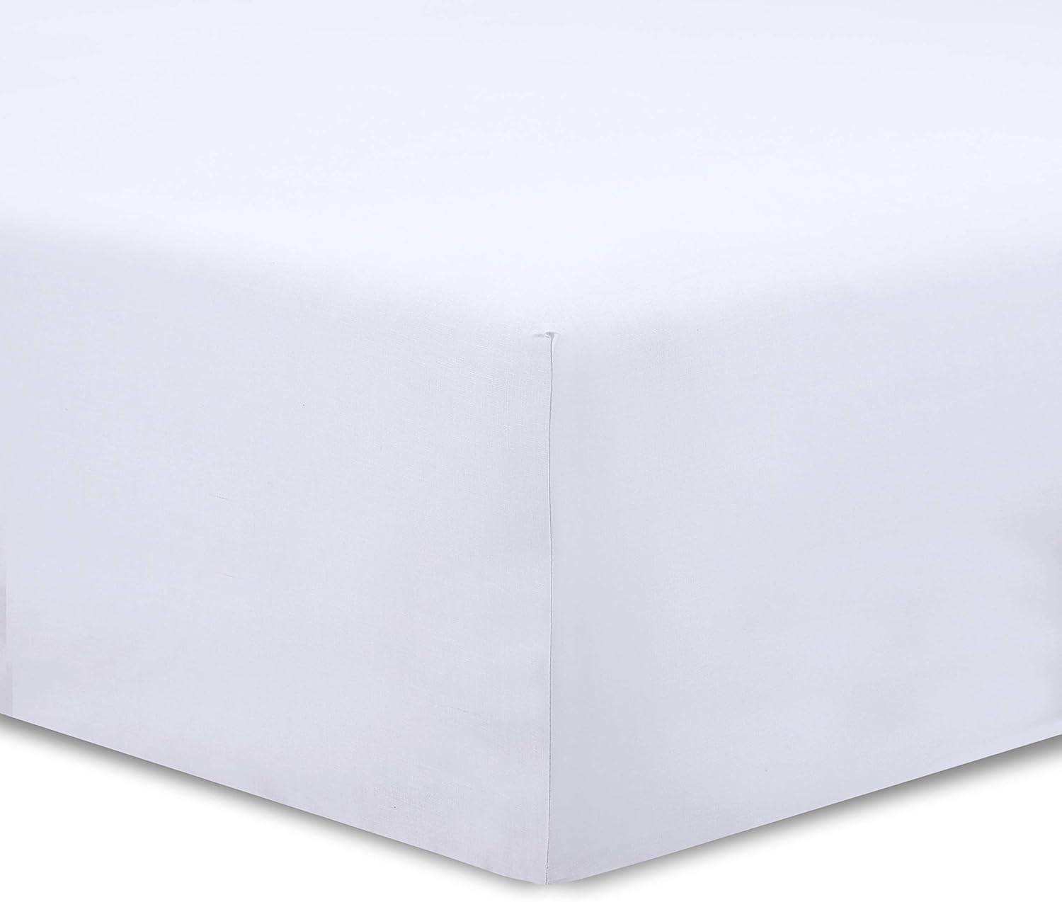 VISION Lenzuolo con Angoli Matrimoniale 200x200cm, Bianco - immagine 1