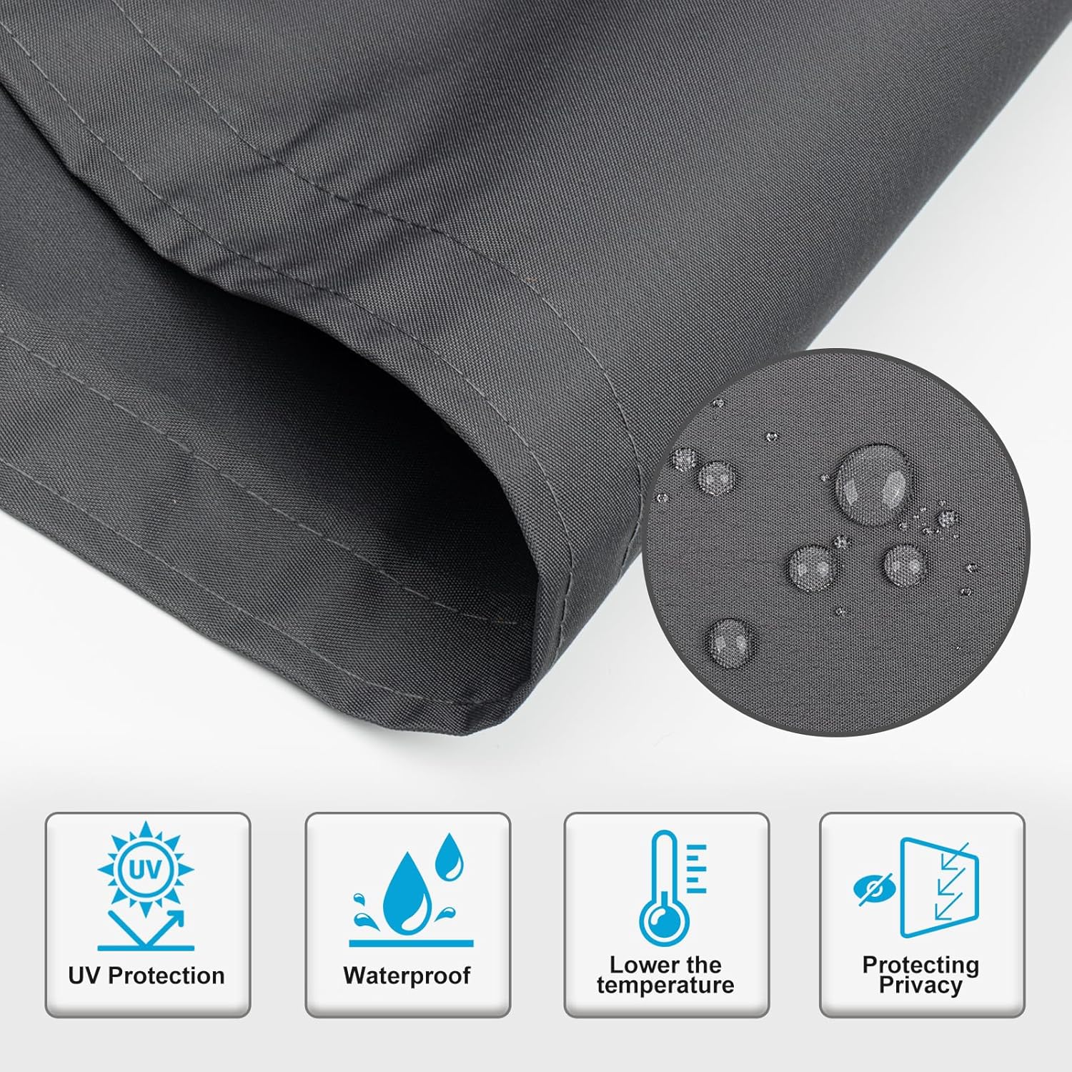 Sunnylaxx Frangivisto Balcone 90x1000 cm, Antracite - immagine 2