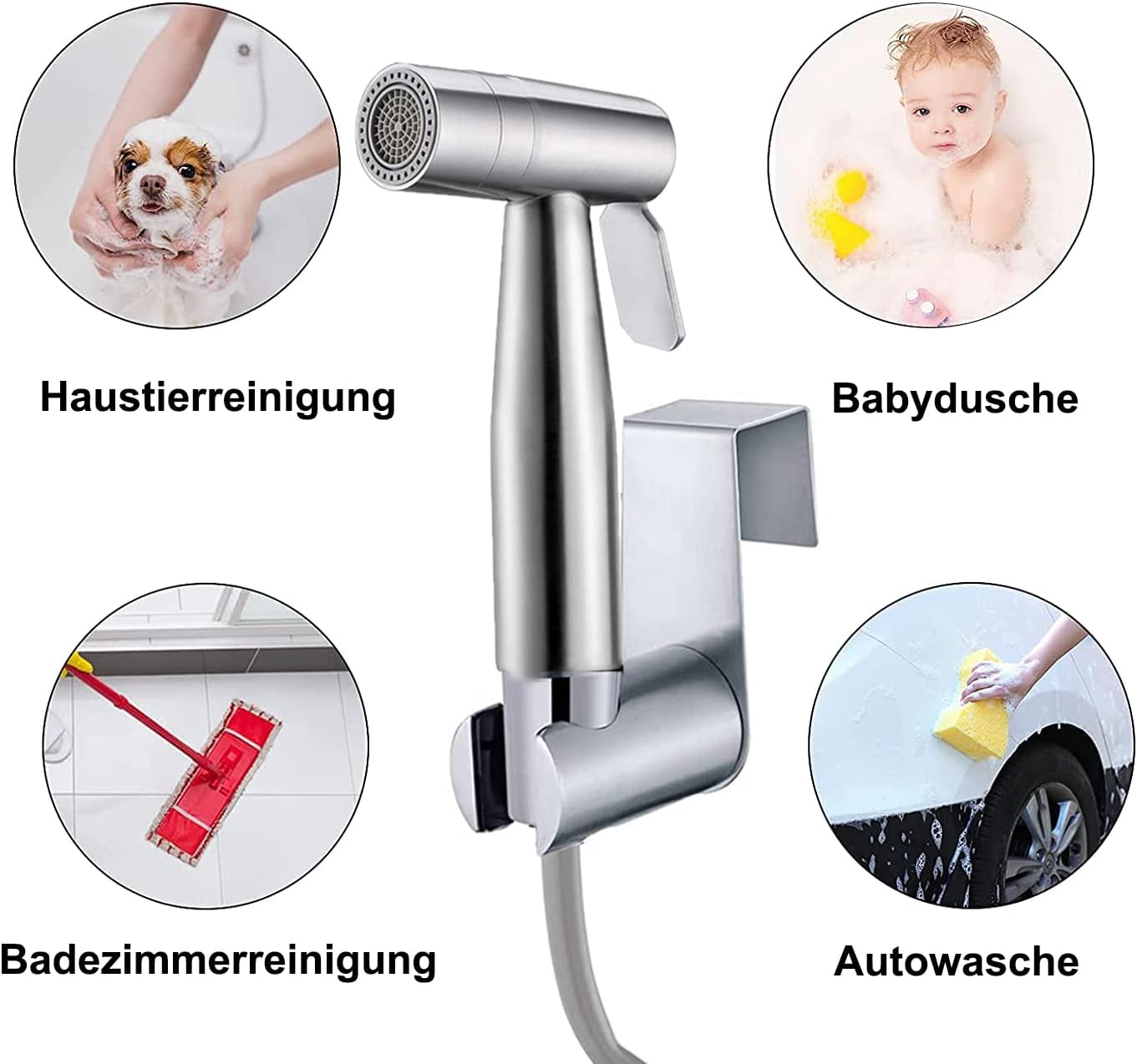 Bidet Portatile Kit Doccetta per WC Doppia Modalità - immagine 3