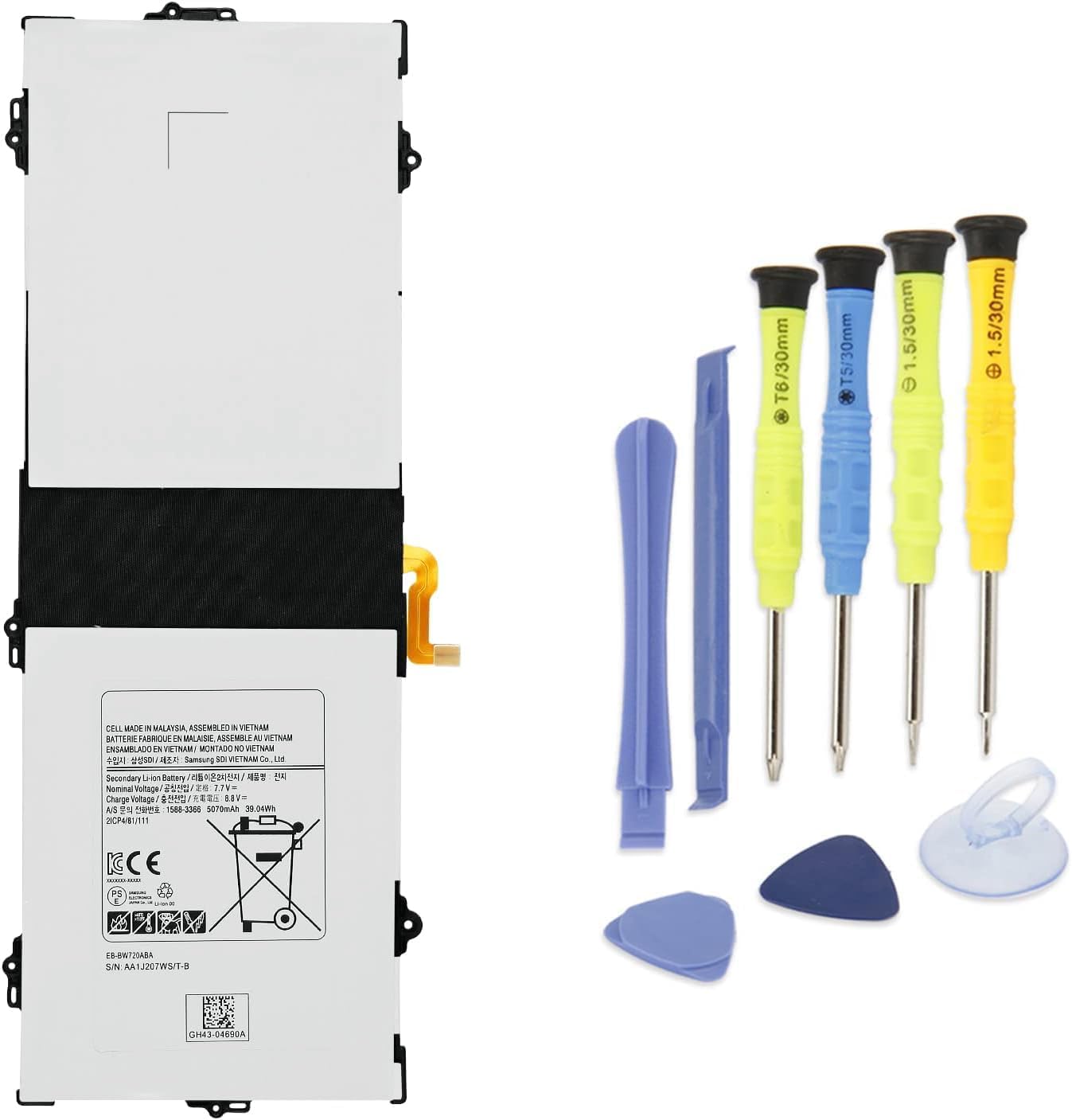 Antiee Batteria Tablet EB-BW720ABA per Samsung ChromeBook Plus V2