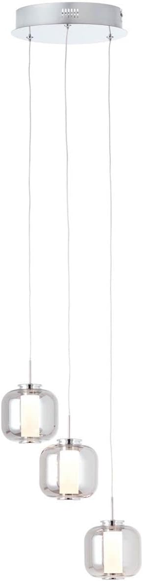 Brilliant Rafa - Lampada a Sospensione LED 3 Fiamme, Cromo - immagine 1