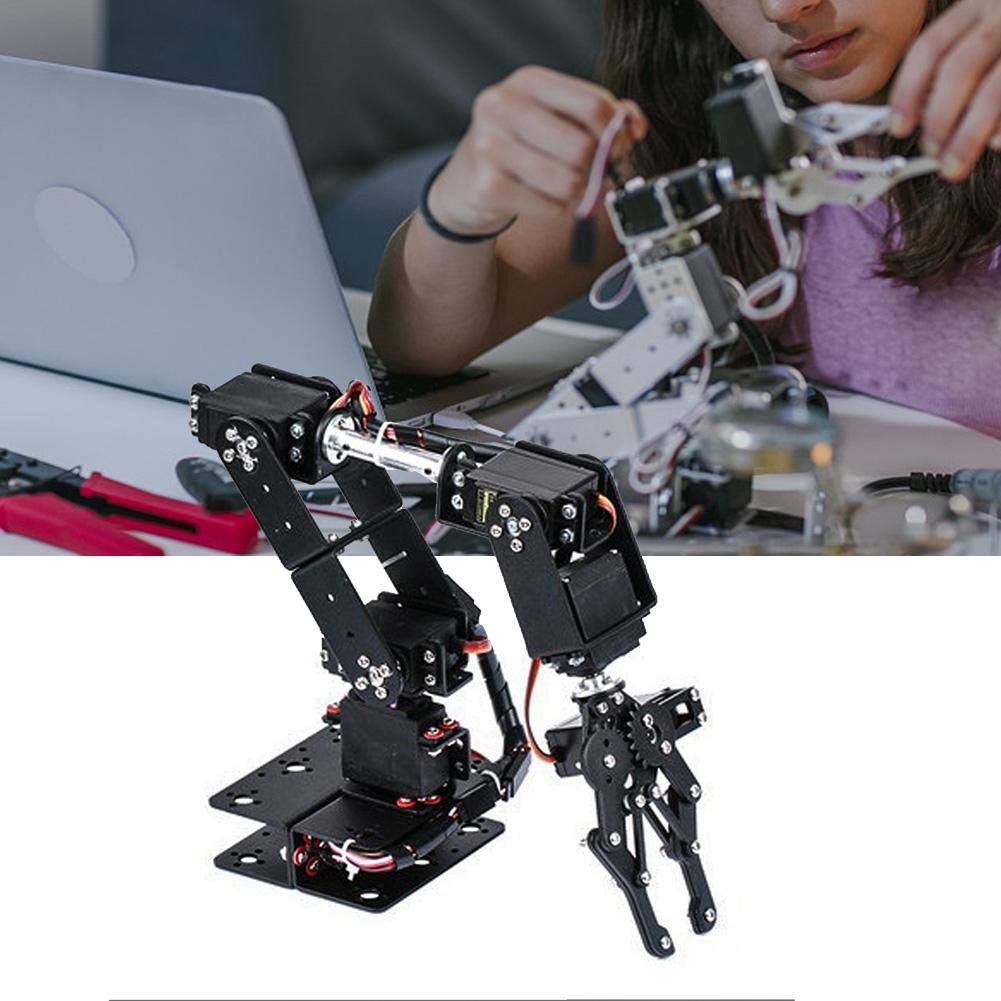 Naroote 𝐇𝐚𝐩𝐩𝒚 𝐍𝐞𝒘 𝐘𝐞𝐚𝐫 𝐆𝐢𝐟𝐭Braccio Meccanico Kit, Artiglio Pinza Braccio Meccanico Robot, 6 Parti Robot industriali manipolatore DOF