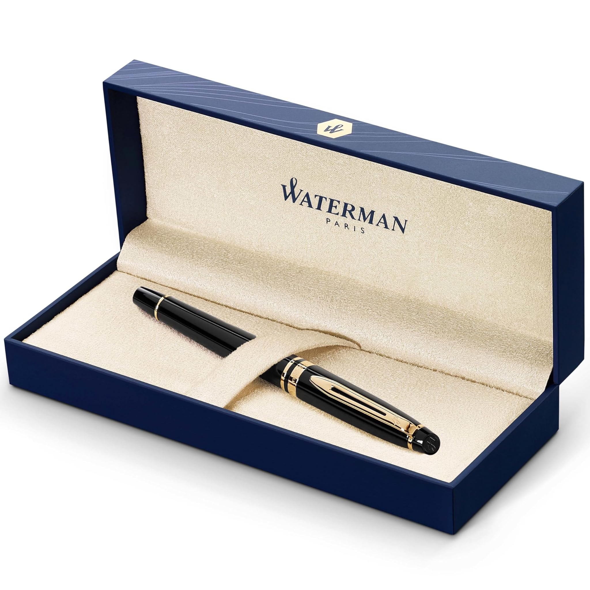 Waterman Expert 3 Penna Stilografica Black Gold Trim