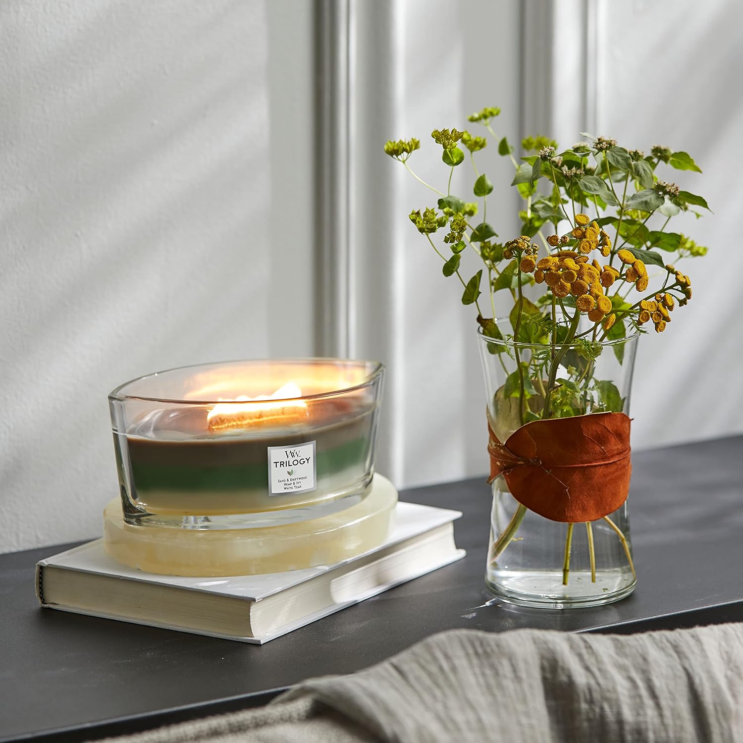 Woodwick Trilogy Candela Ellipse Amethyst Sky - immagine 6