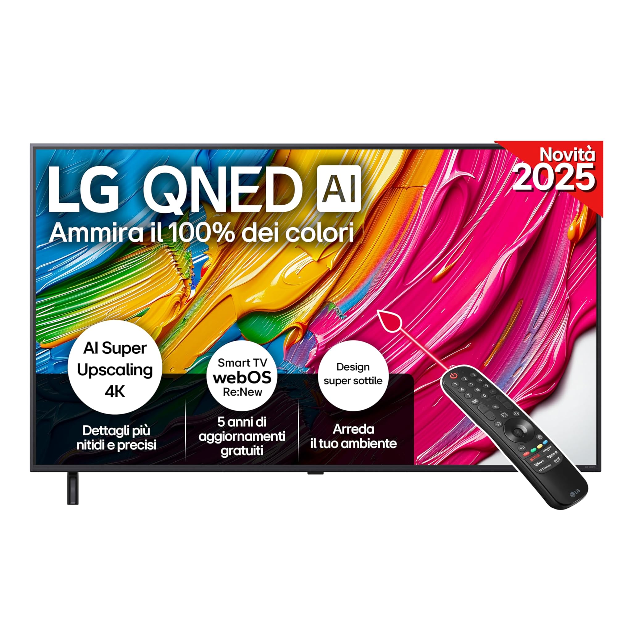 Lg QNED AI QNED80 TV 55 pollici - Smart TV 4K 2025