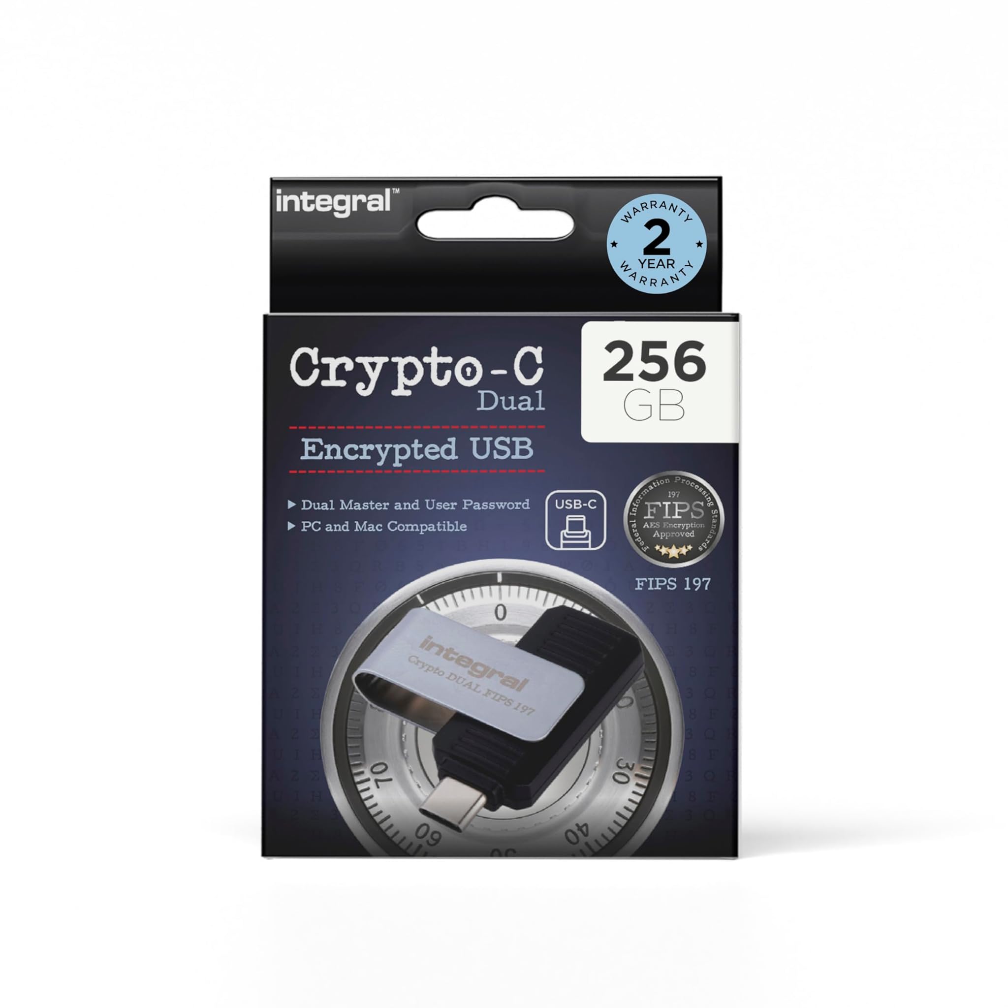 Integral Crypto-C - Chiavetta USB 256 GB Crittografata