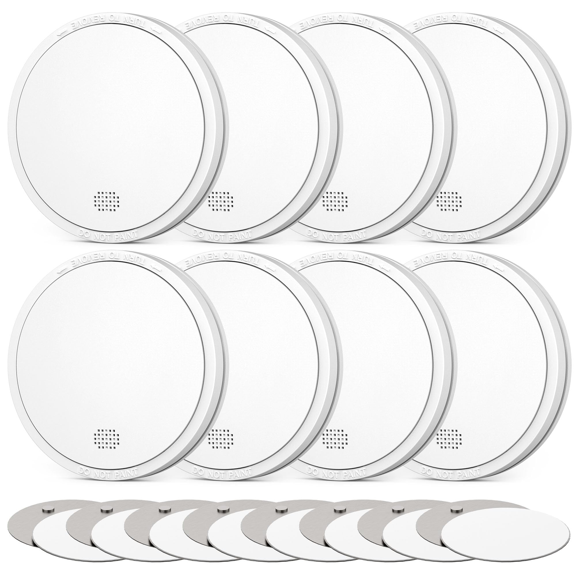 Rilevatore di Fumo con Batteria 10 Anni, 8 Pezzi