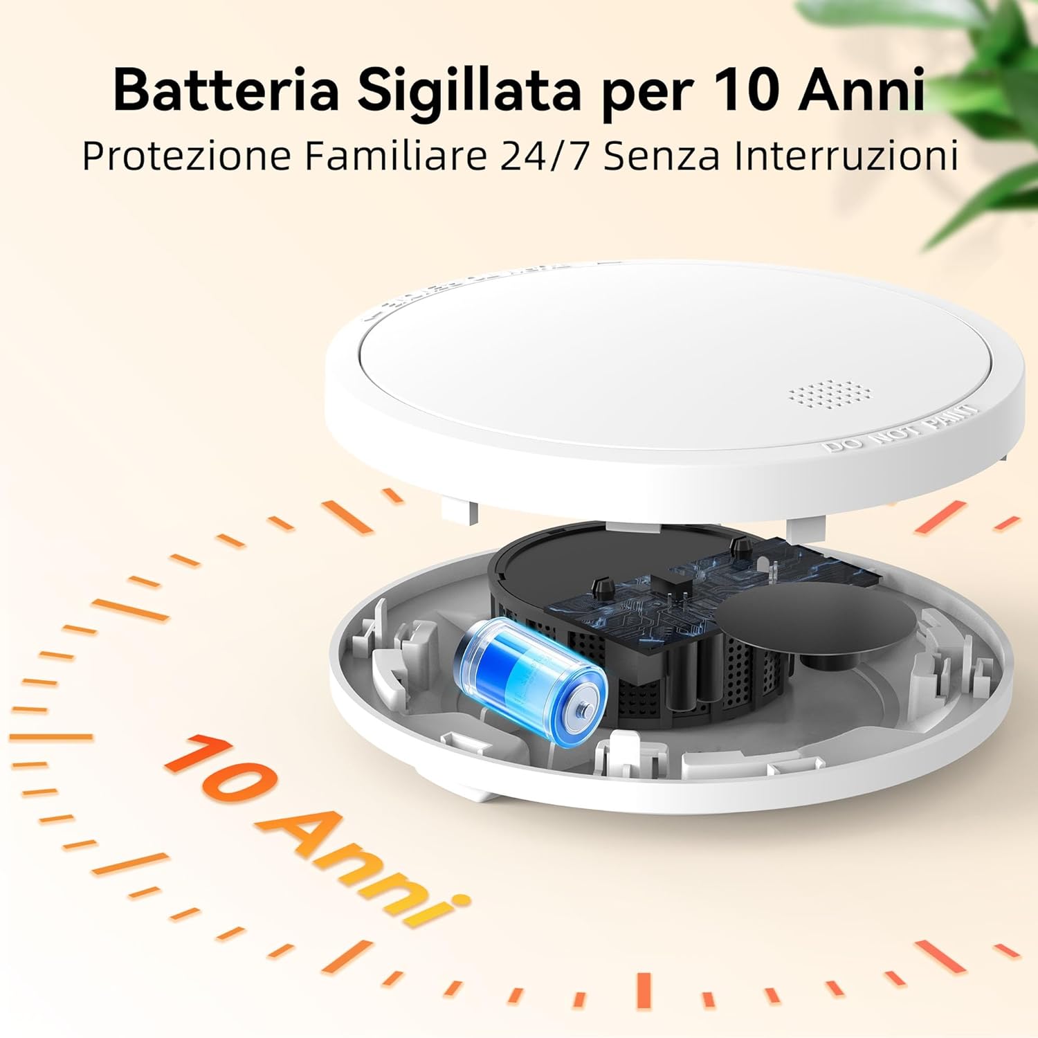 Rilevatore di Fumo con Batteria 10 Anni, 8 Pezzi - immagine 2