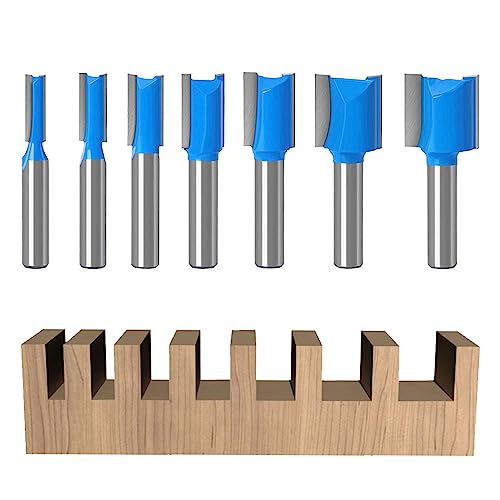 Set 7 Frese per Legno Gambo 8mm - Doppio Flauto