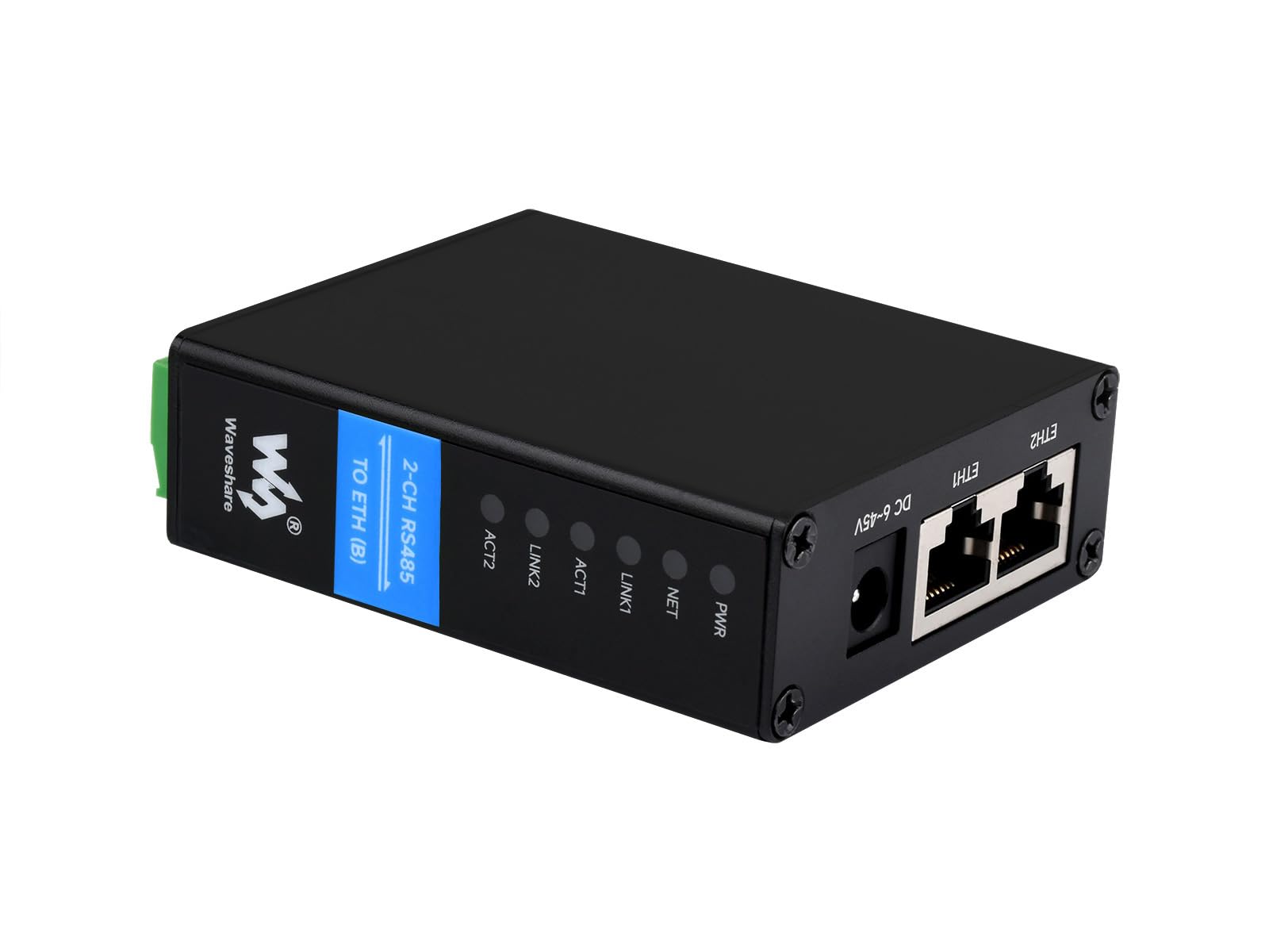 Waveshare 2-CH RS485 to RJ45 Ethernet Converter Module