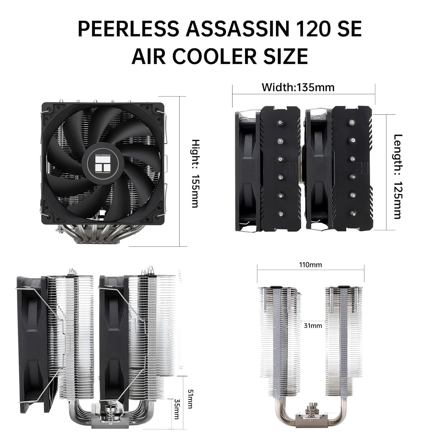 Thremalright CPU Air Cooler Peerless Assassin 120 SE - immagine 2