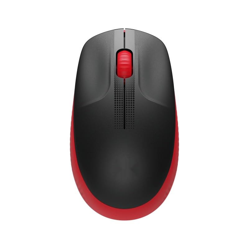 Mouse Ottico Wireless USB, Rosso