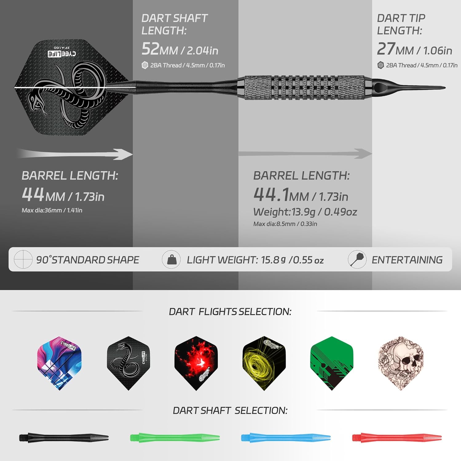 CyeeLife Freccette con Punta in Plastica (18 Pezzi) - immagine 2